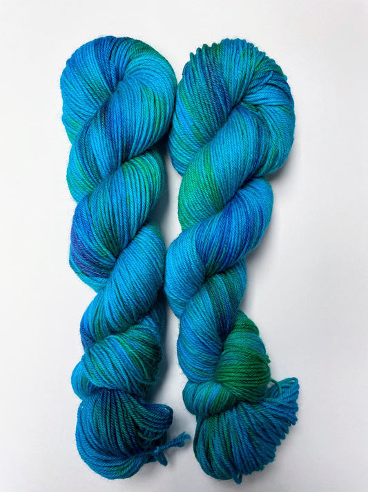 100g BFL Tidal Vibes Hand-dyed Yarn