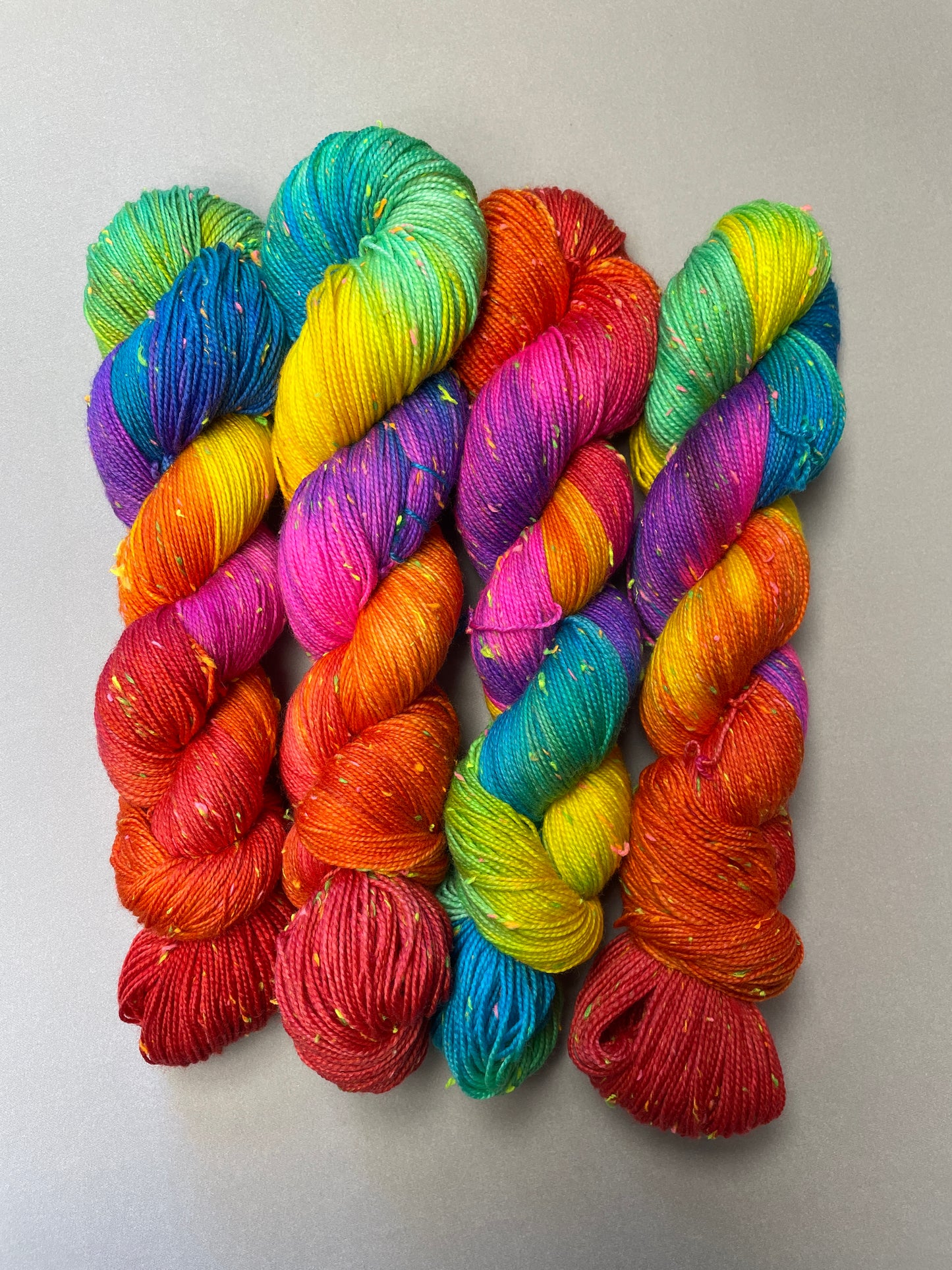 100g Bright Rainbow - Hand-dyed Yarn