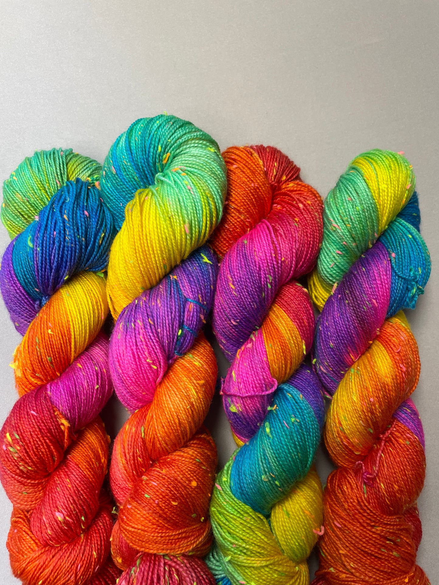 100g Bright Rainbow - Hand-dyed Yarn