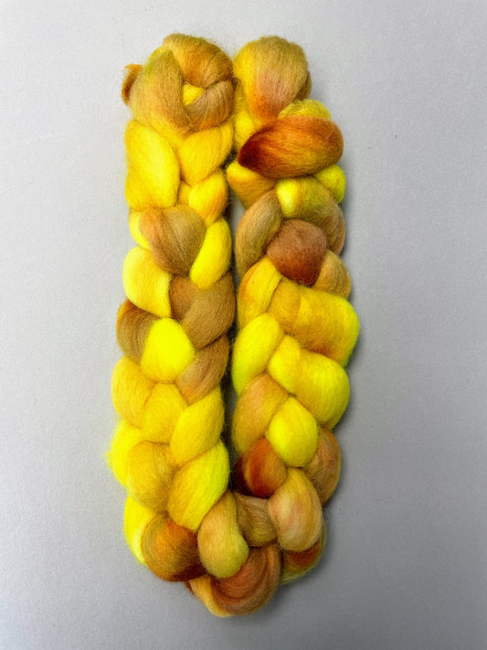 Corriedale - Honey Mustard 100g Fibre Roving
