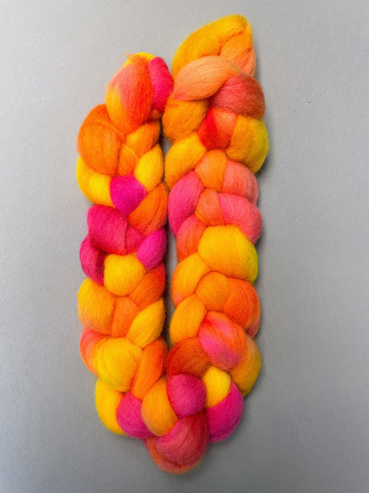 Corriedale - Neon Funk 100g Fibre Roving