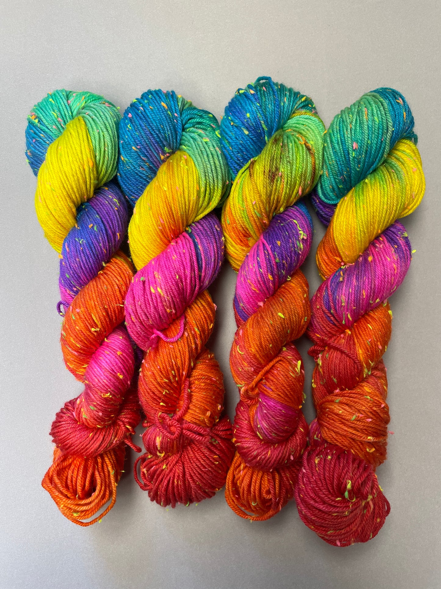 100g Bright Rainbow - Hand-dyed Yarn