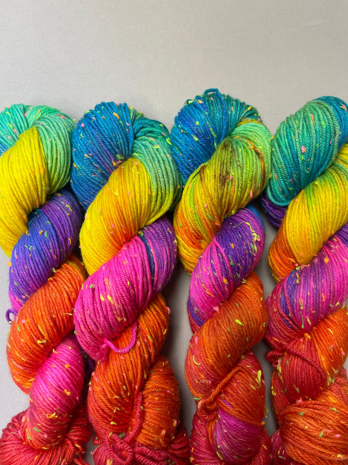 100g Bright Rainbow - Hand-dyed Yarn