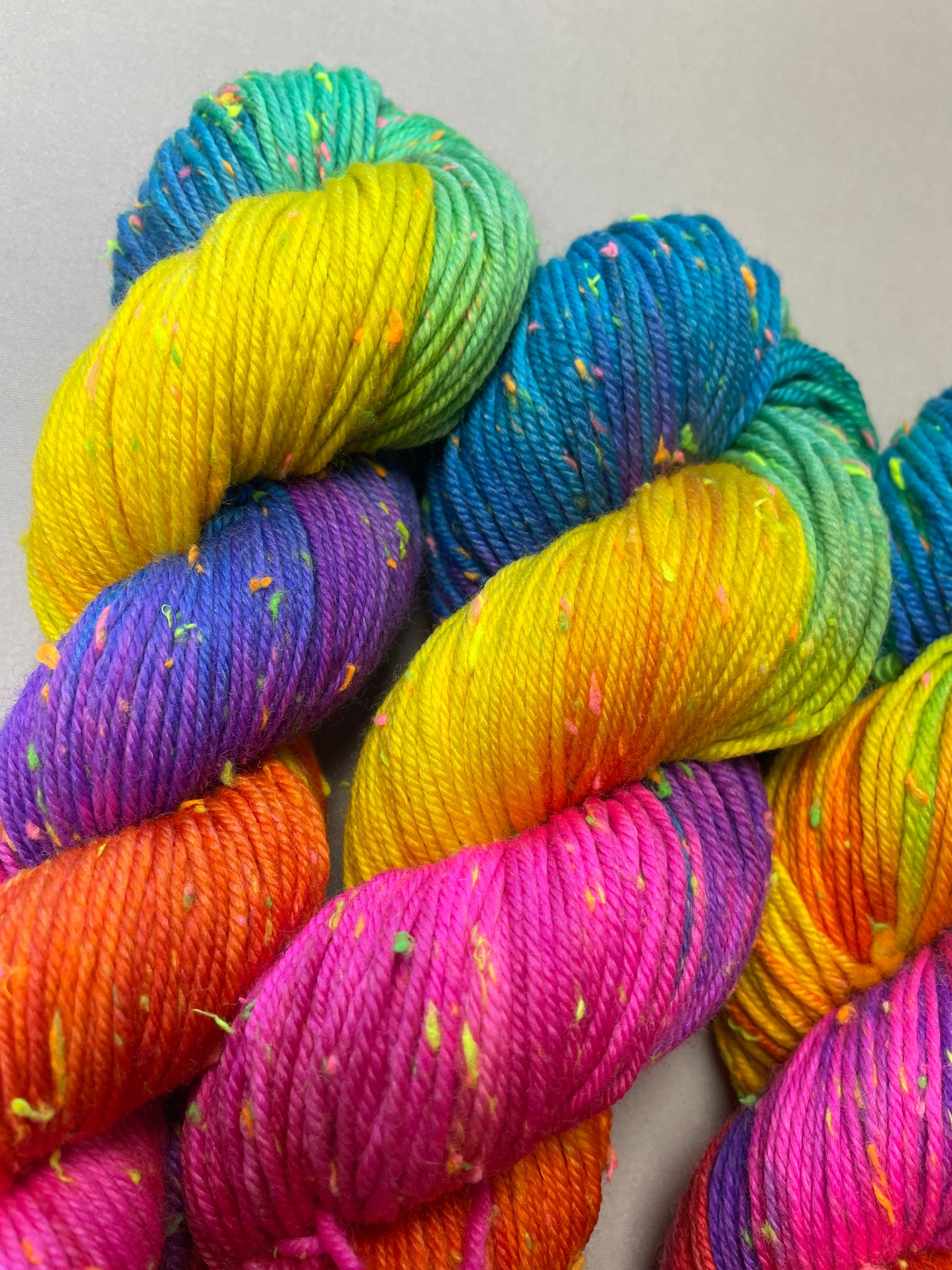 100g Bright Rainbow - Hand-dyed Yarn