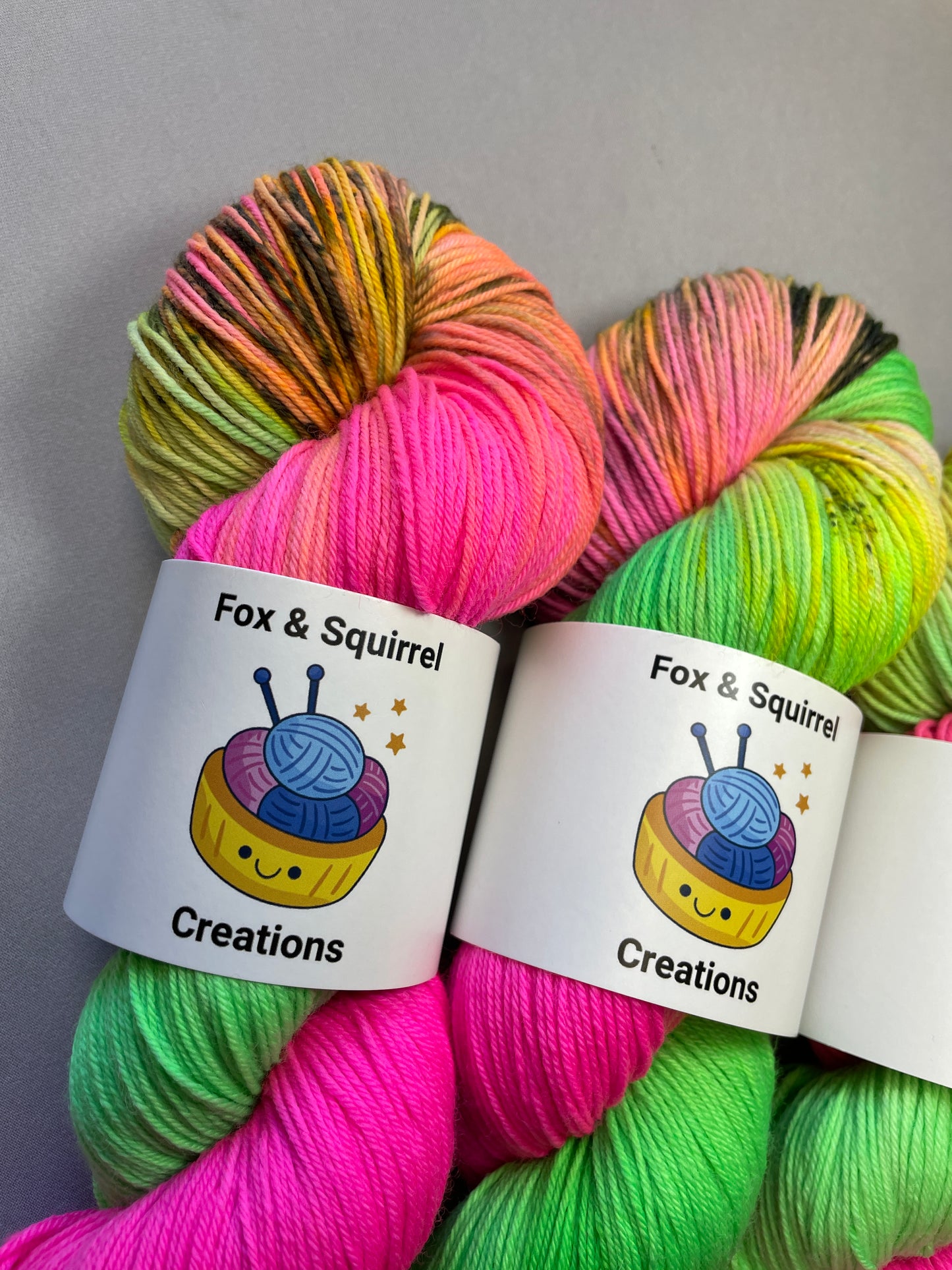 100g Neon Burst - Hand-dyed Yarn