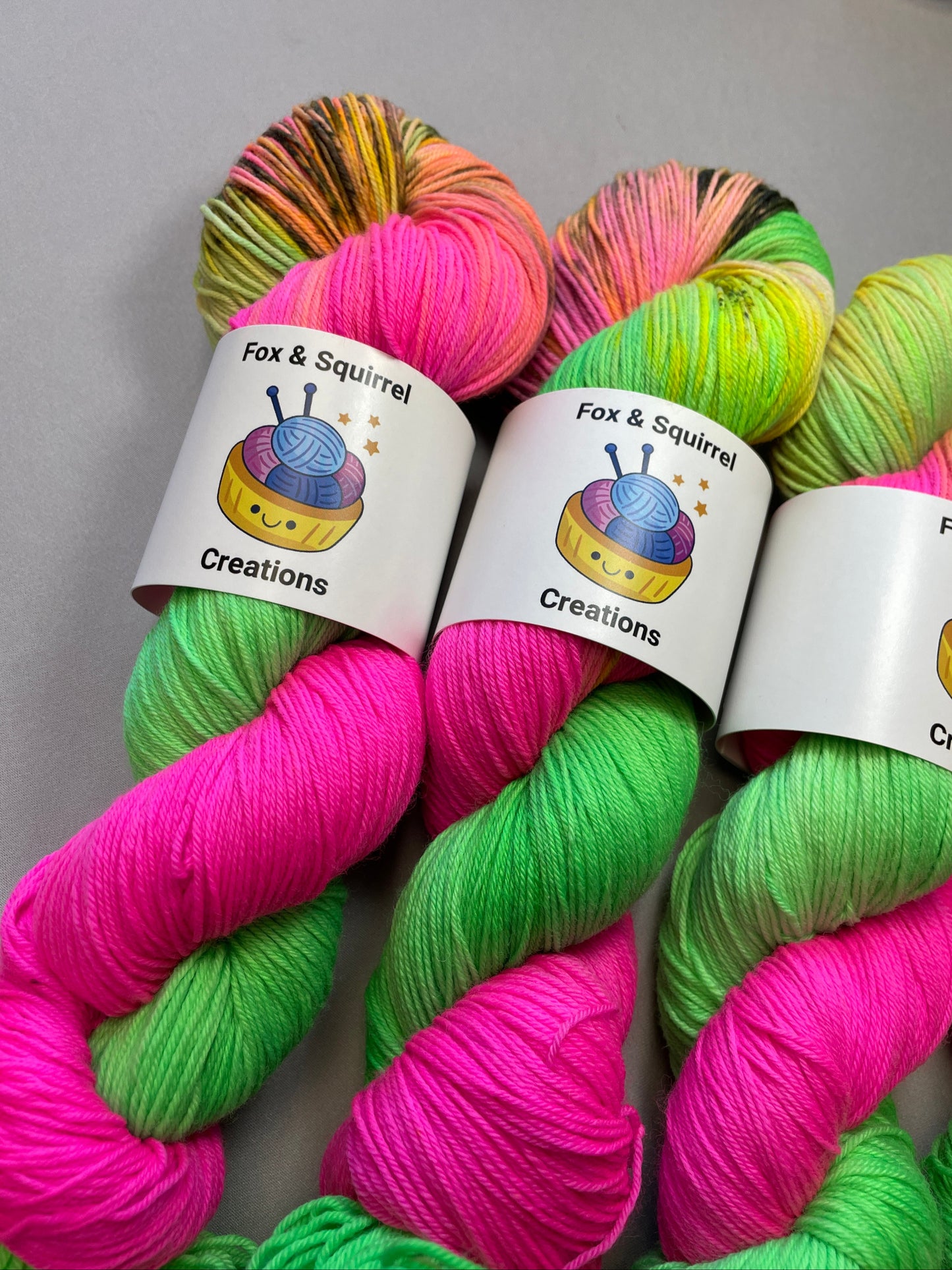 100g Neon Burst - Hand-dyed Yarn