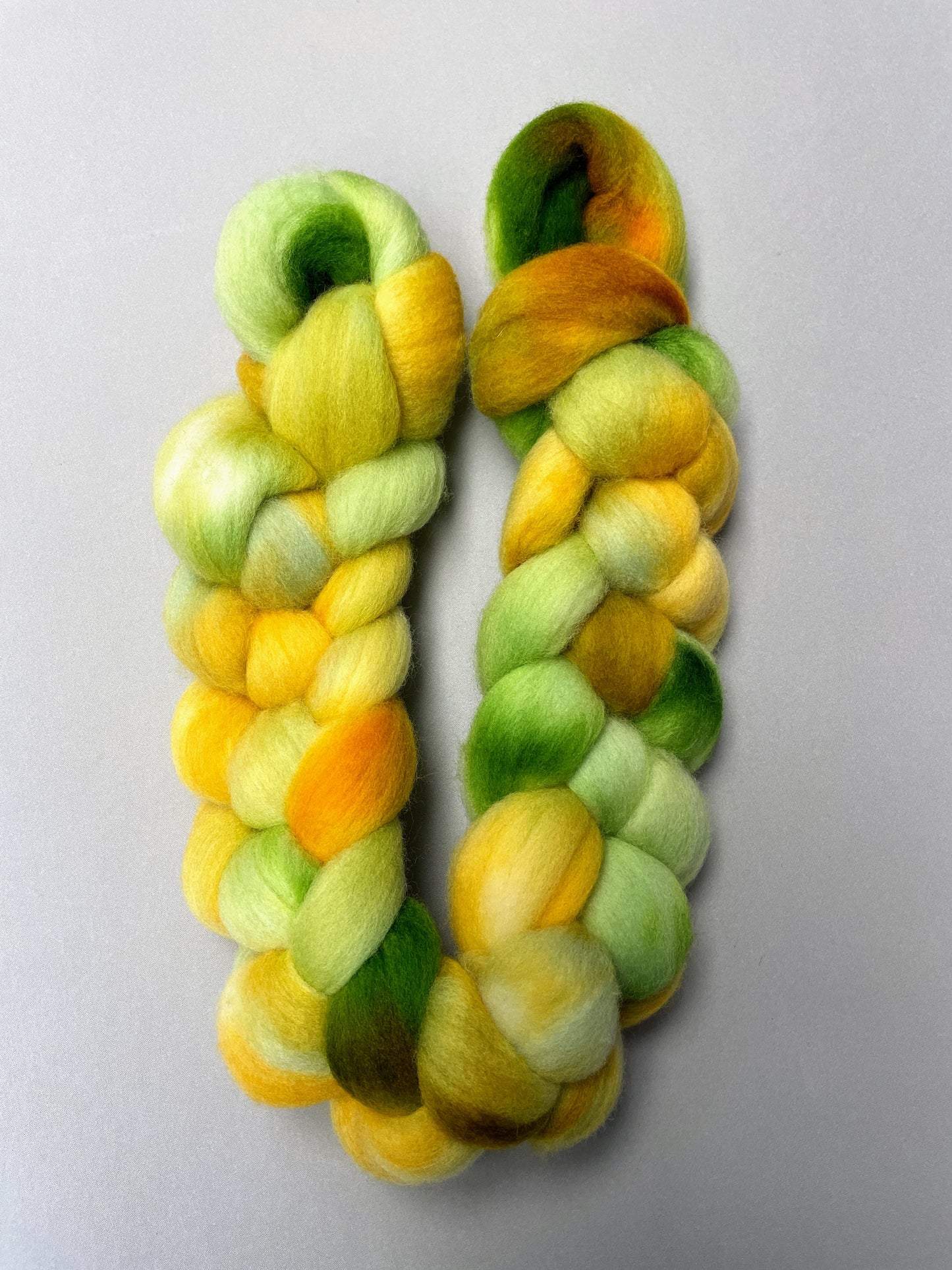 Polwarth - Lemon & Lime 100g Fibre Roving