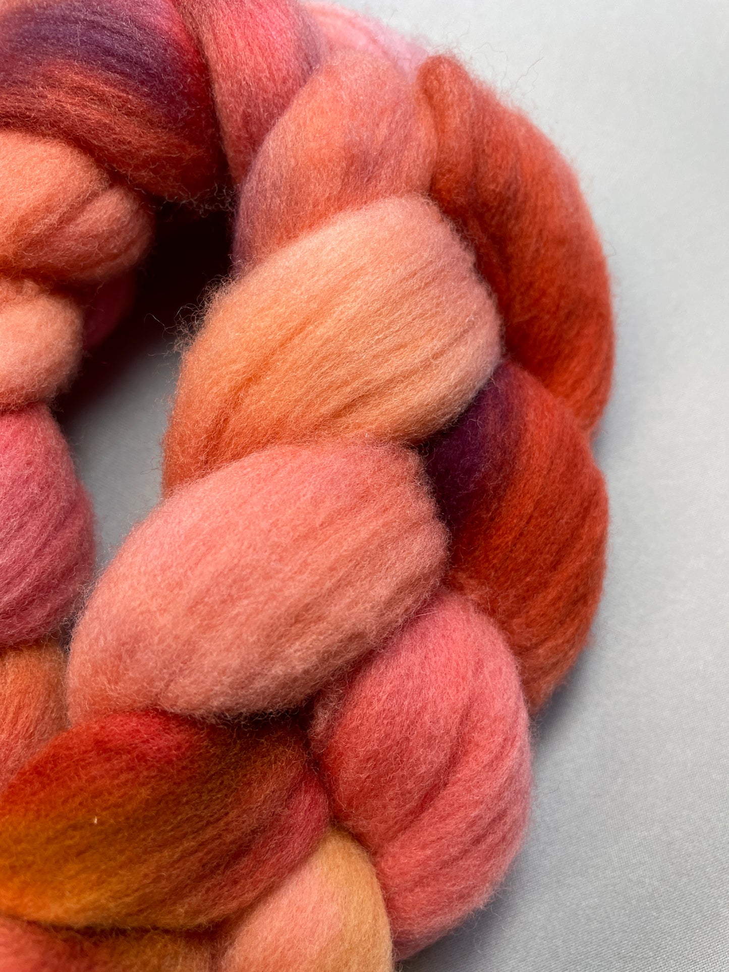 Rambouillet - Summer Berries 100g Fibre Roving