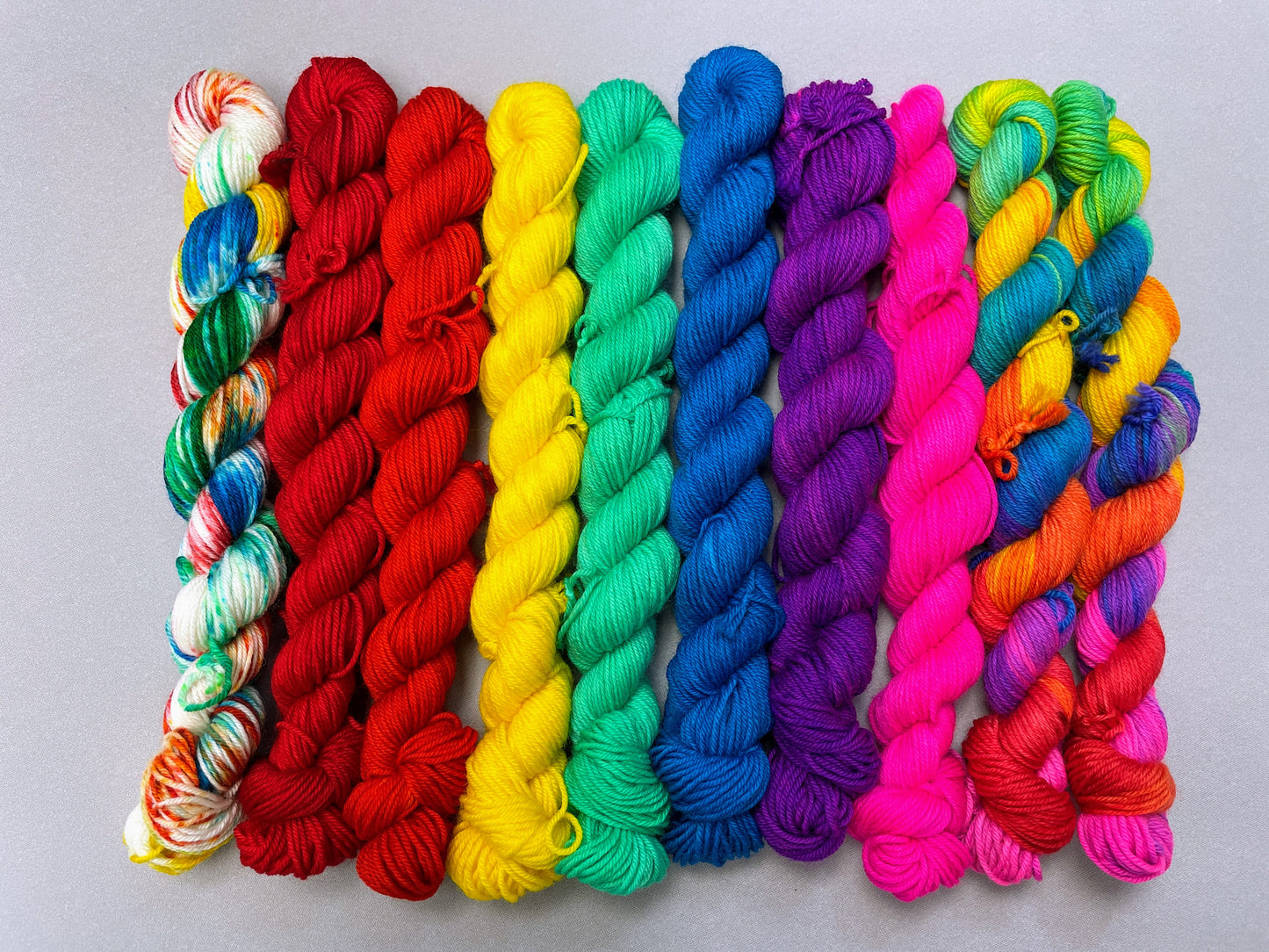Bright Rainbow Mini Skein Set