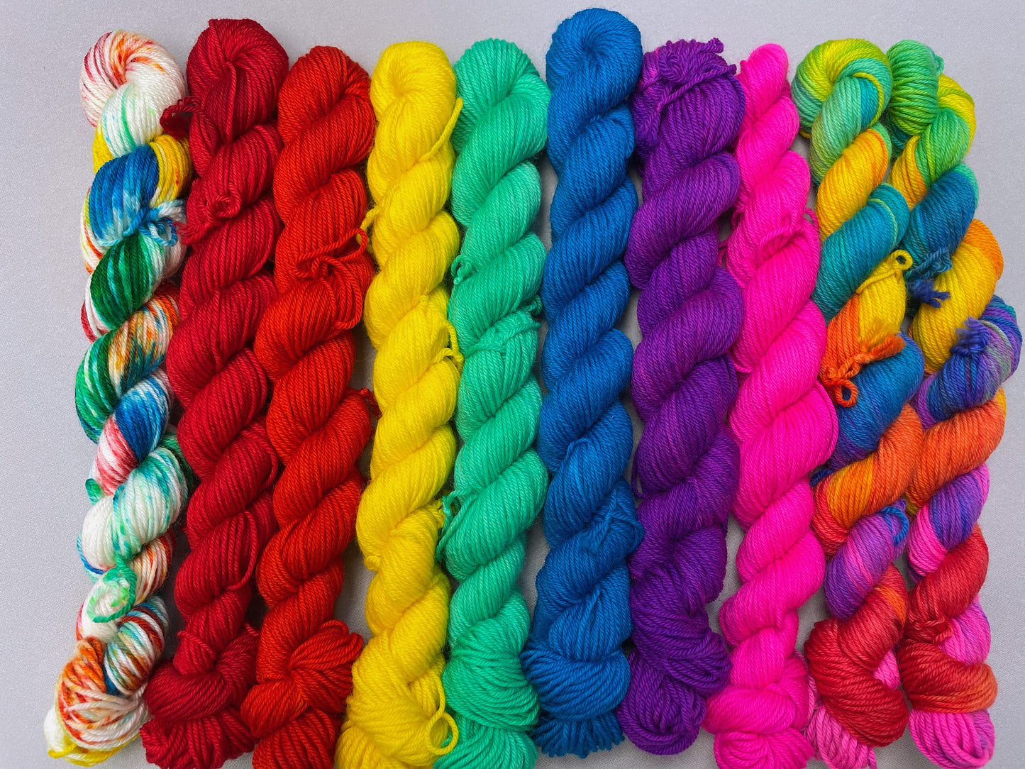 Bright Rainbow Mini Skein Set