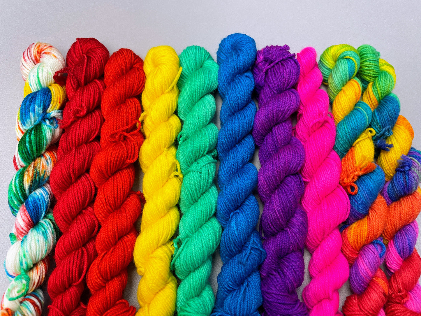 Bright Rainbow Mini Skein Set
