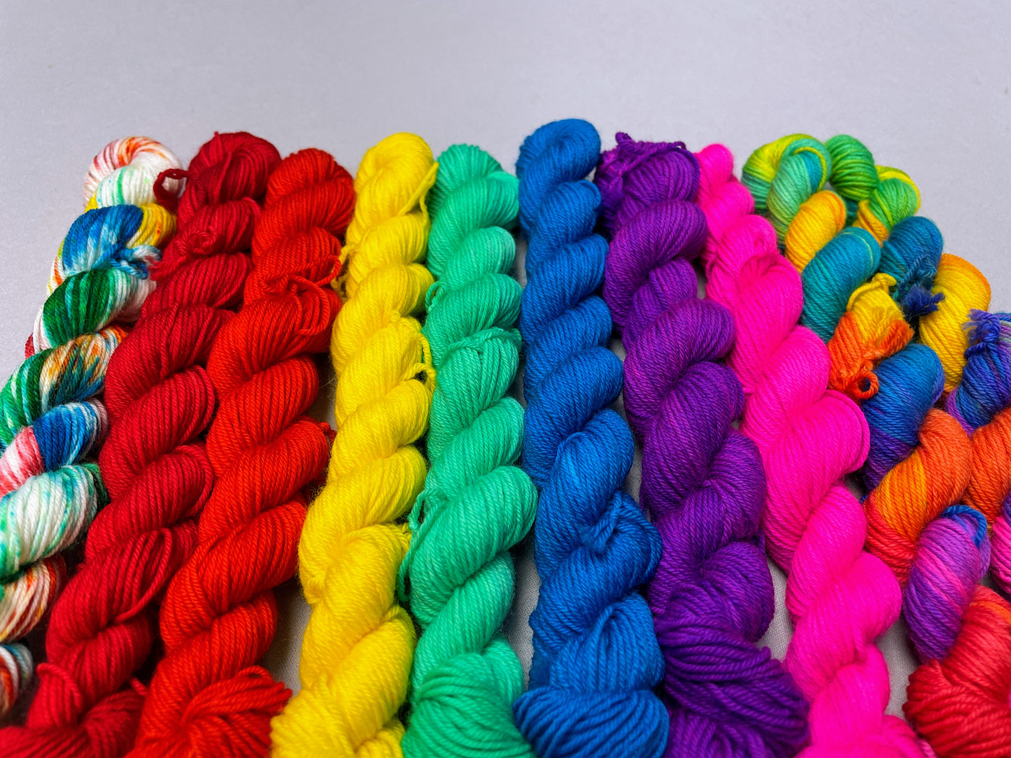Bright Rainbow Mini Skein Set