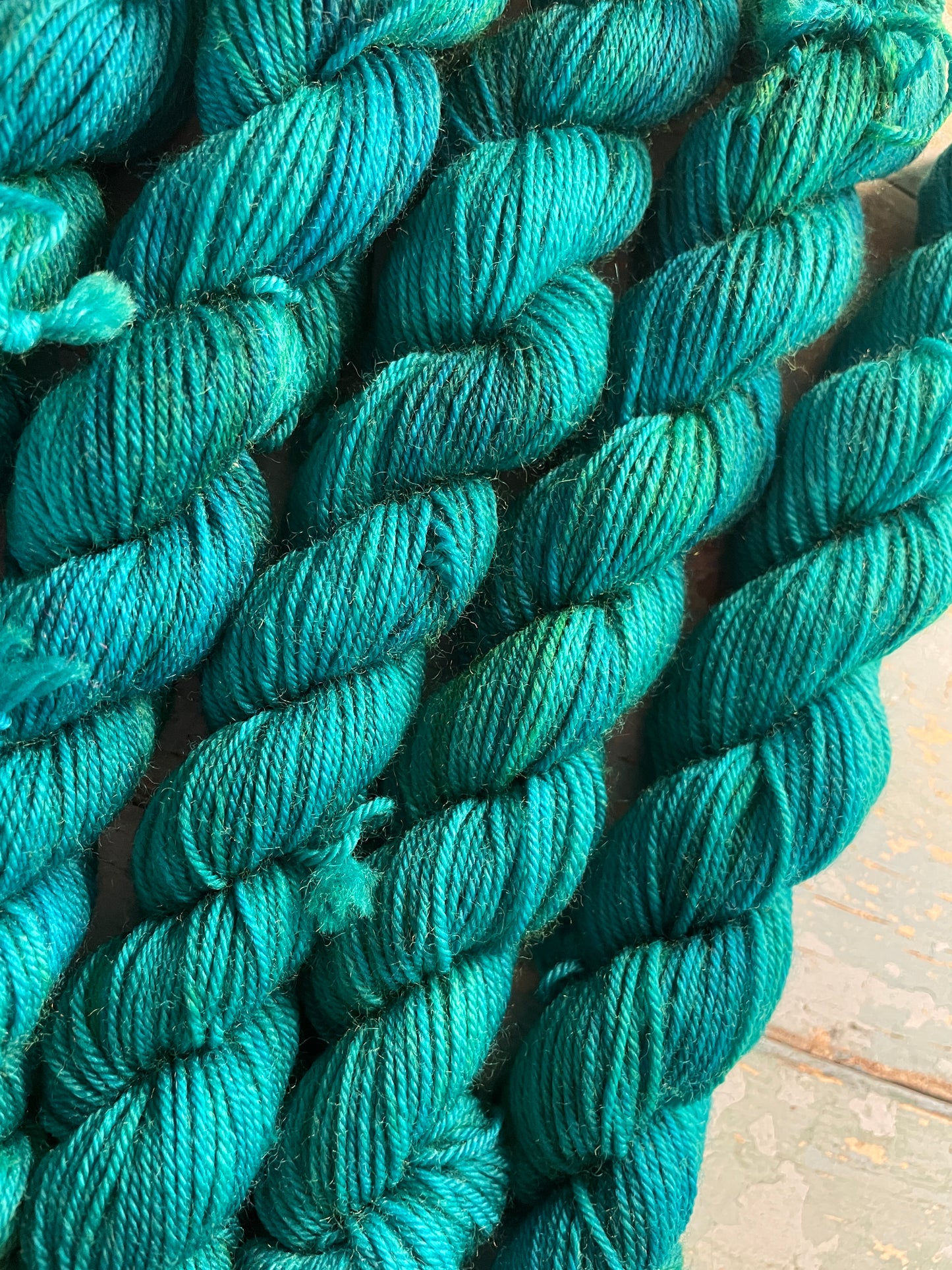 20g Teal (semi-solid) - Hand-dyed Yarn