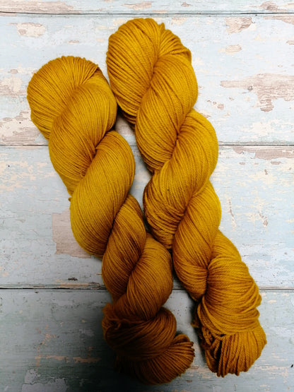 Sock - Mustard 100g Hand-dyed Yarn