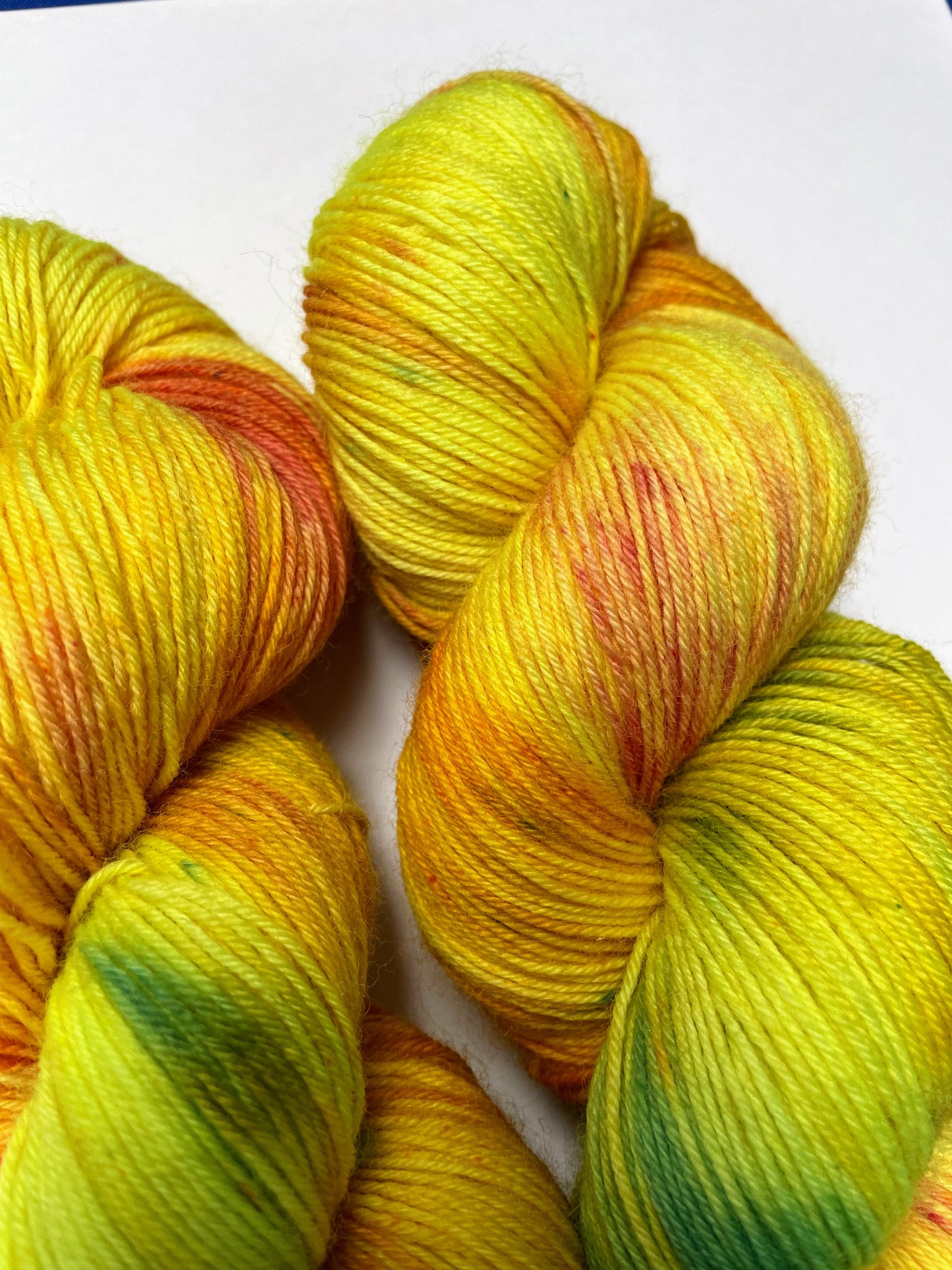 100g BFL Marigold Hand-dyed Yarn