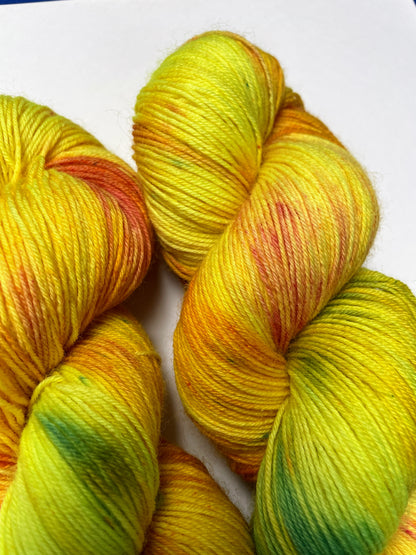 100g BFL Marigold Hand-dyed Yarn