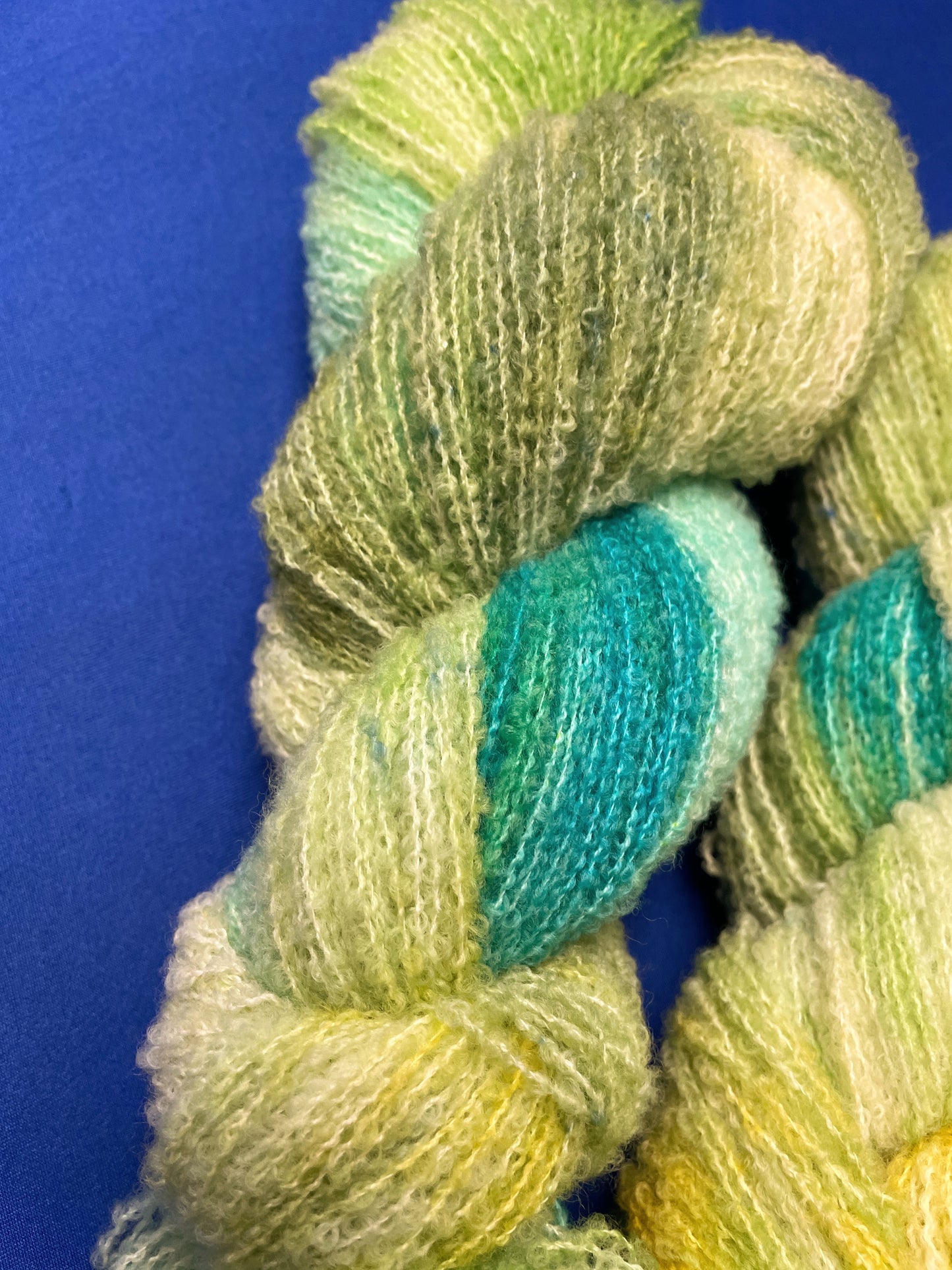 100g Boucle Seagrass Hand-dyed Yarn