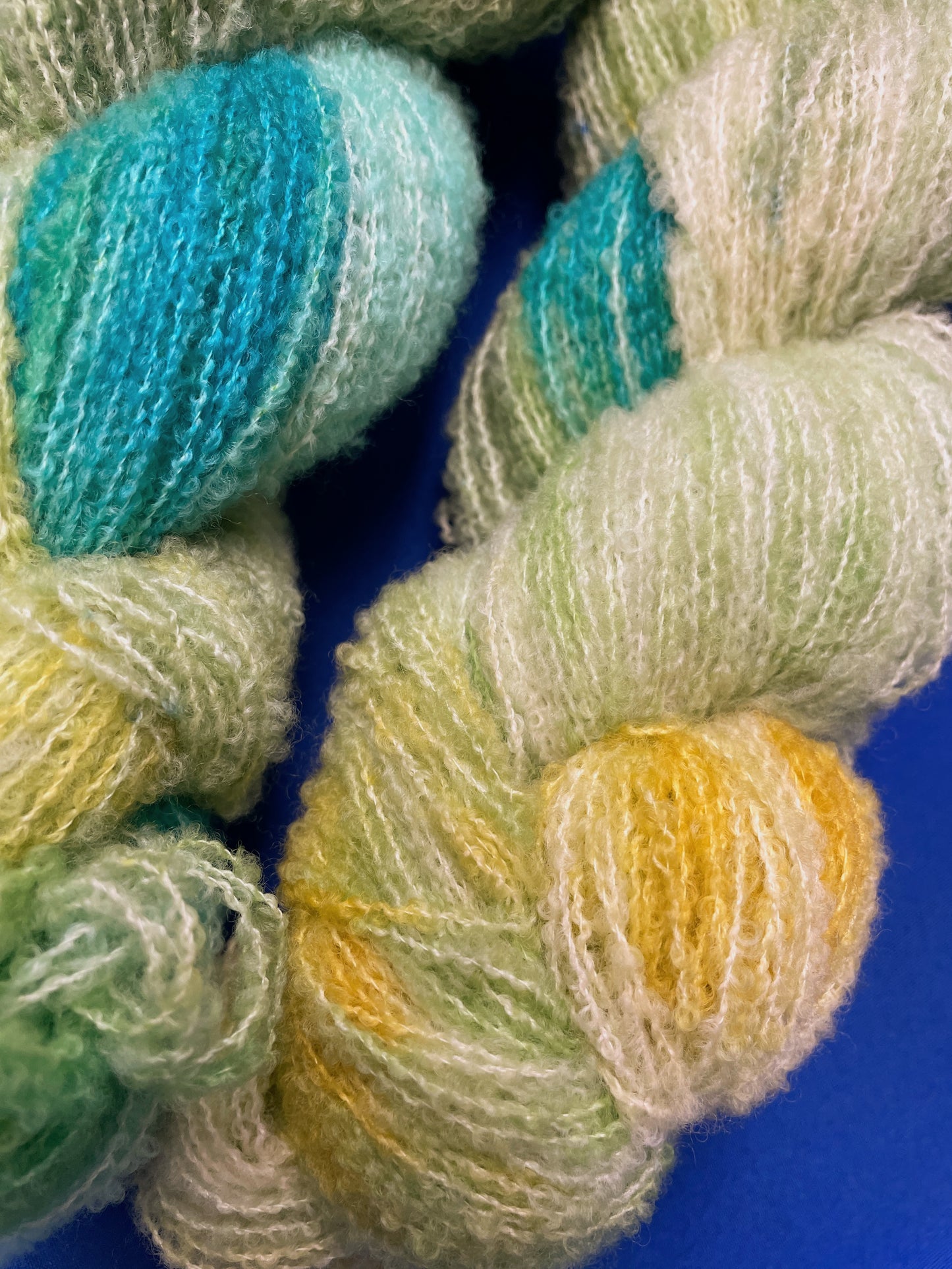 100g Boucle Seagrass Hand-dyed Yarn