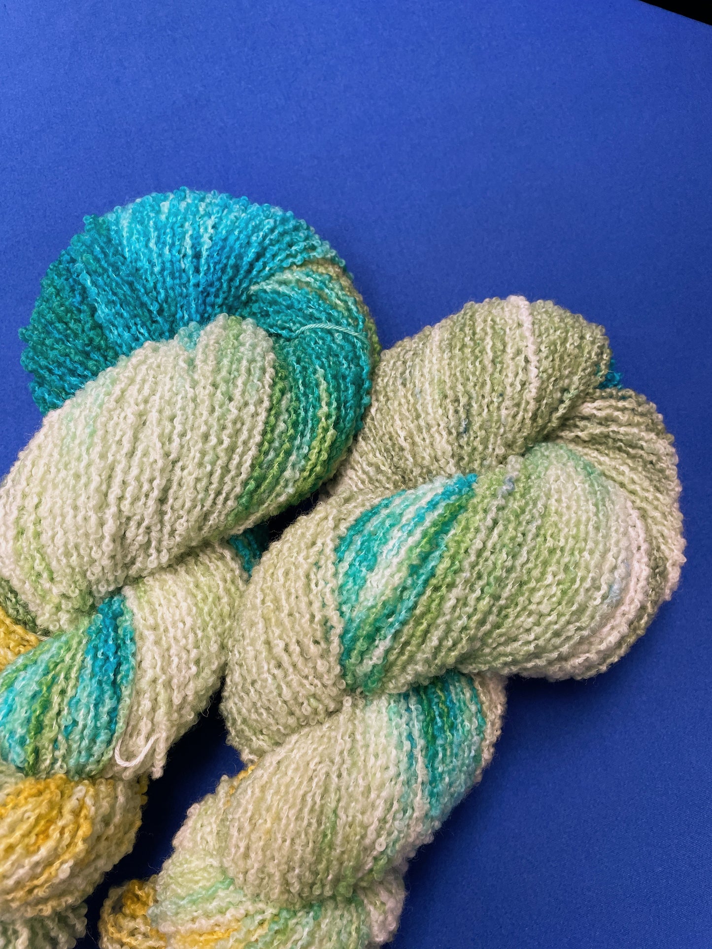 100g Boucle Seagrass Hand-dyed Yarn