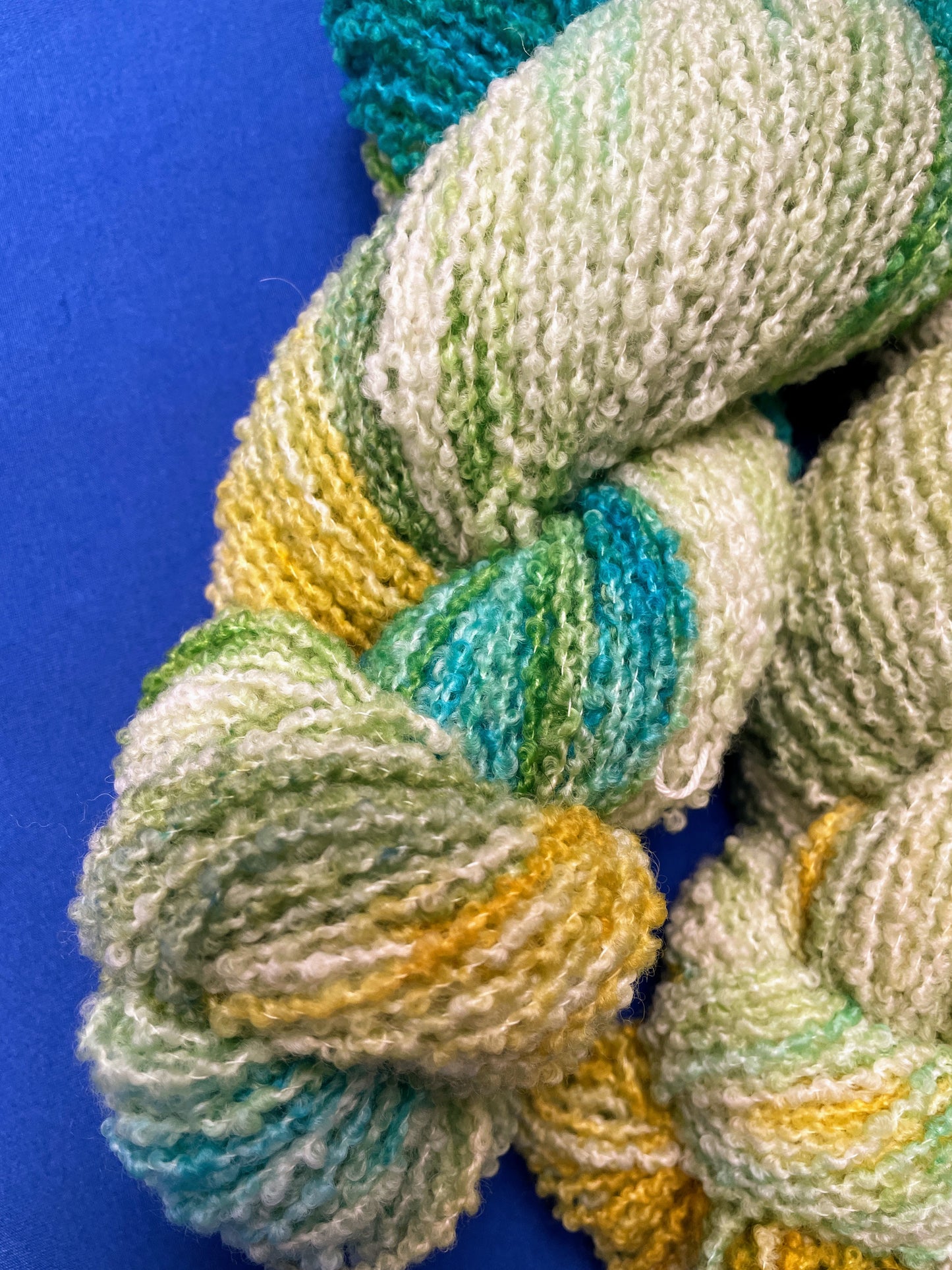 100g Boucle Seagrass Hand-dyed Yarn