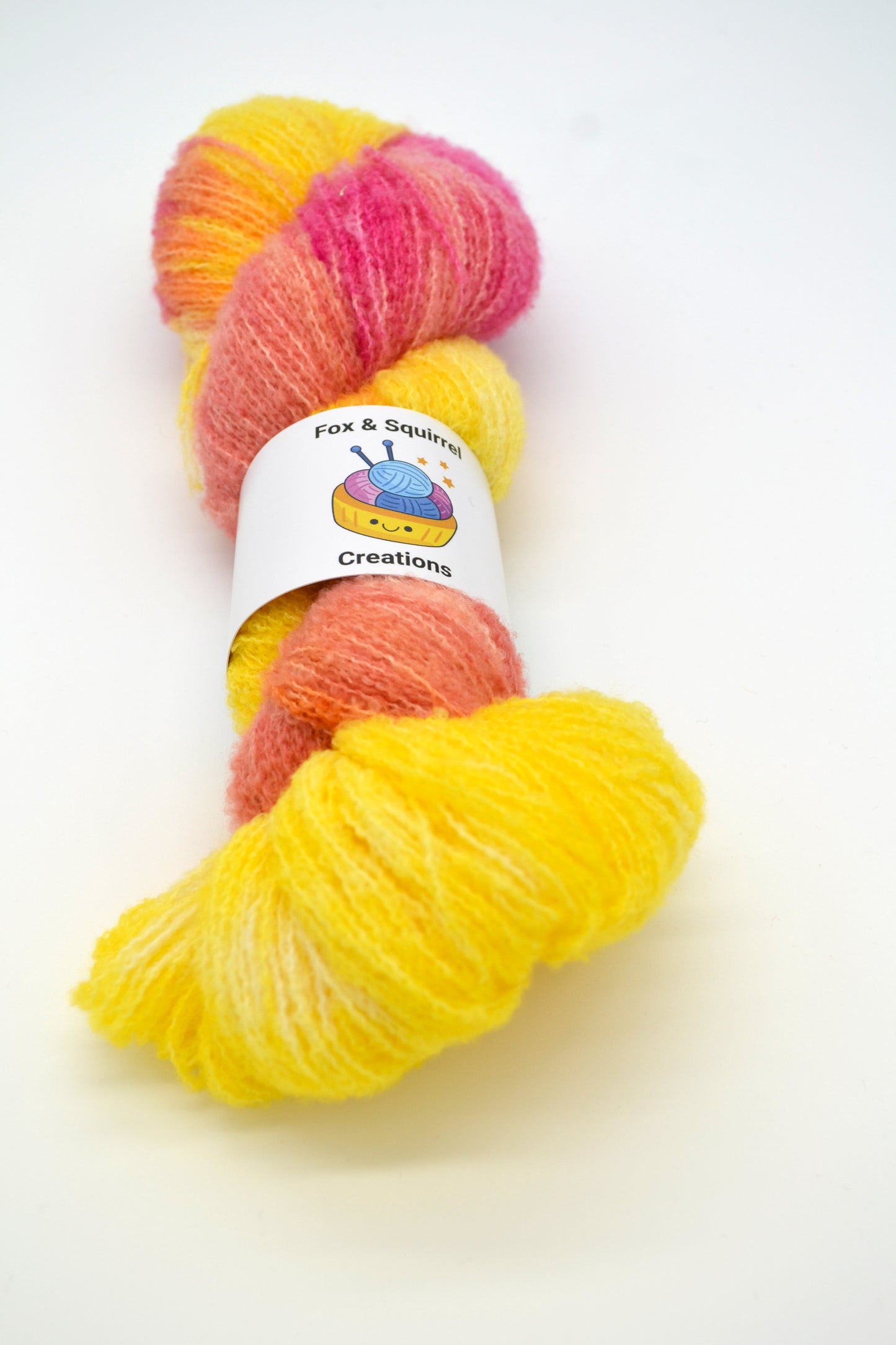 100g 4ply Boucle Malibu Sunset Hand-dyed Yarn