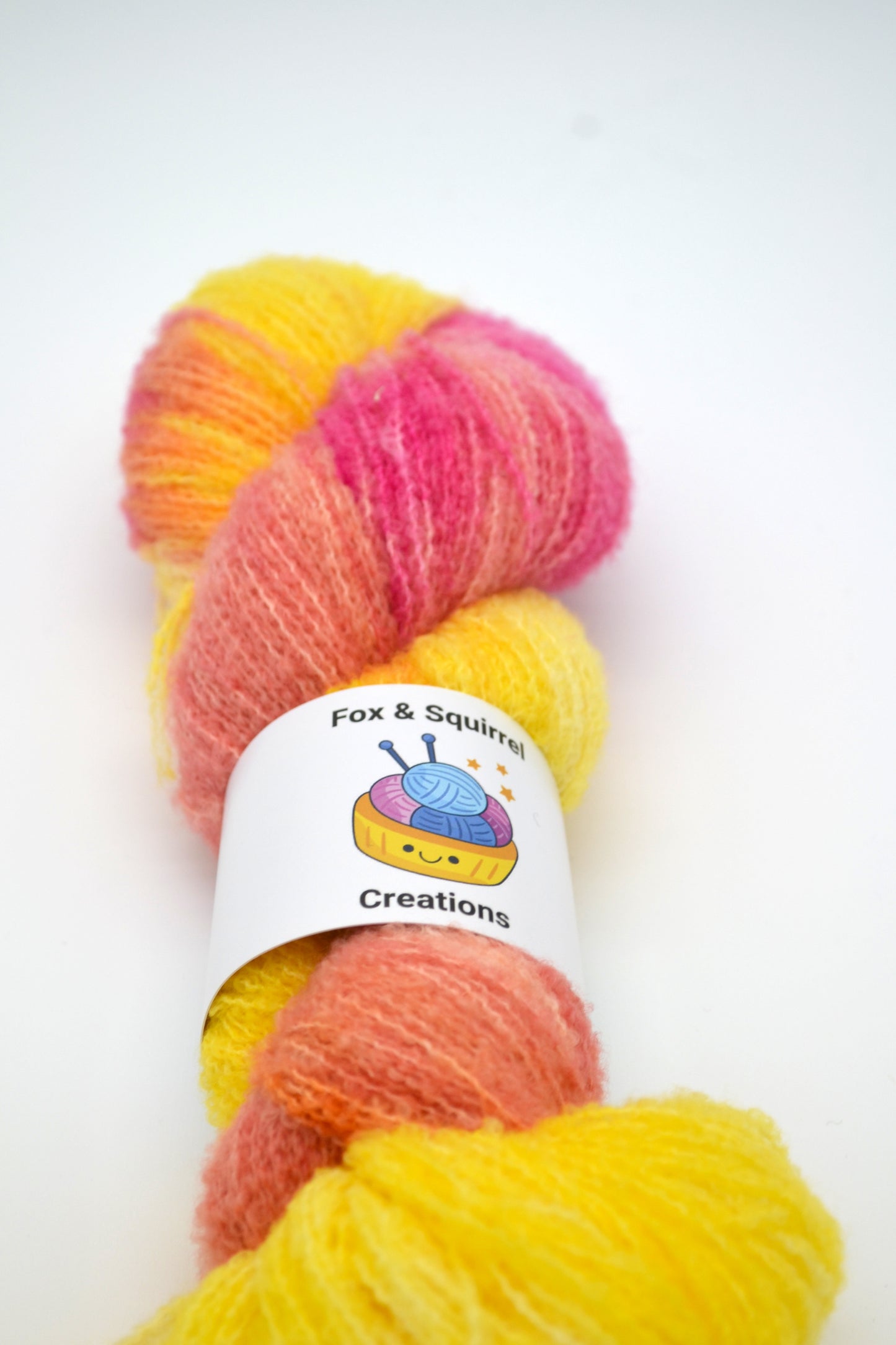 100g 4ply Boucle Malibu Sunset Hand-dyed Yarn