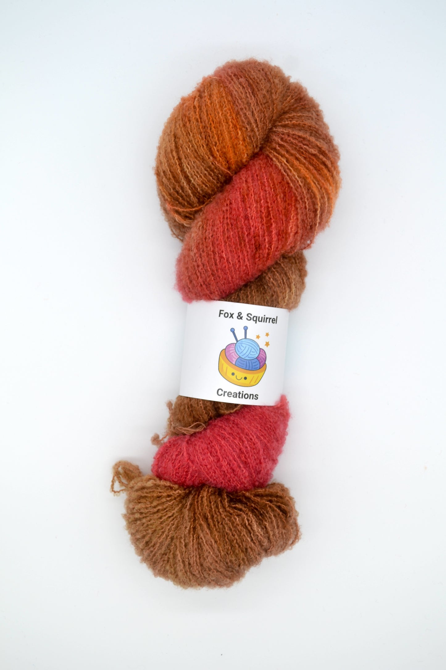 100g 4ply Boucle Maple Leaves Hand-dyed Yarn