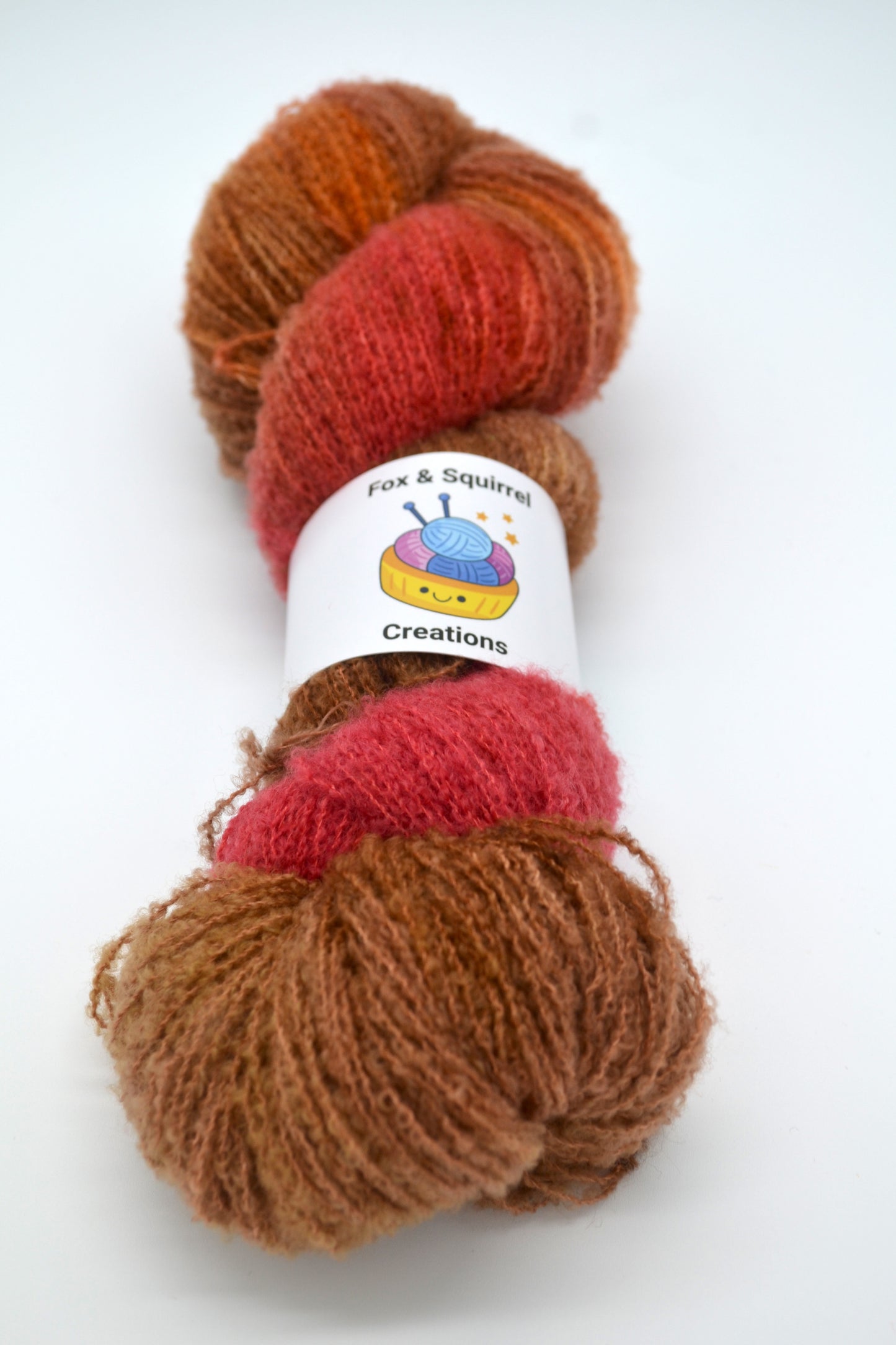 100g 4ply Boucle Maple Leaves Hand-dyed Yarn