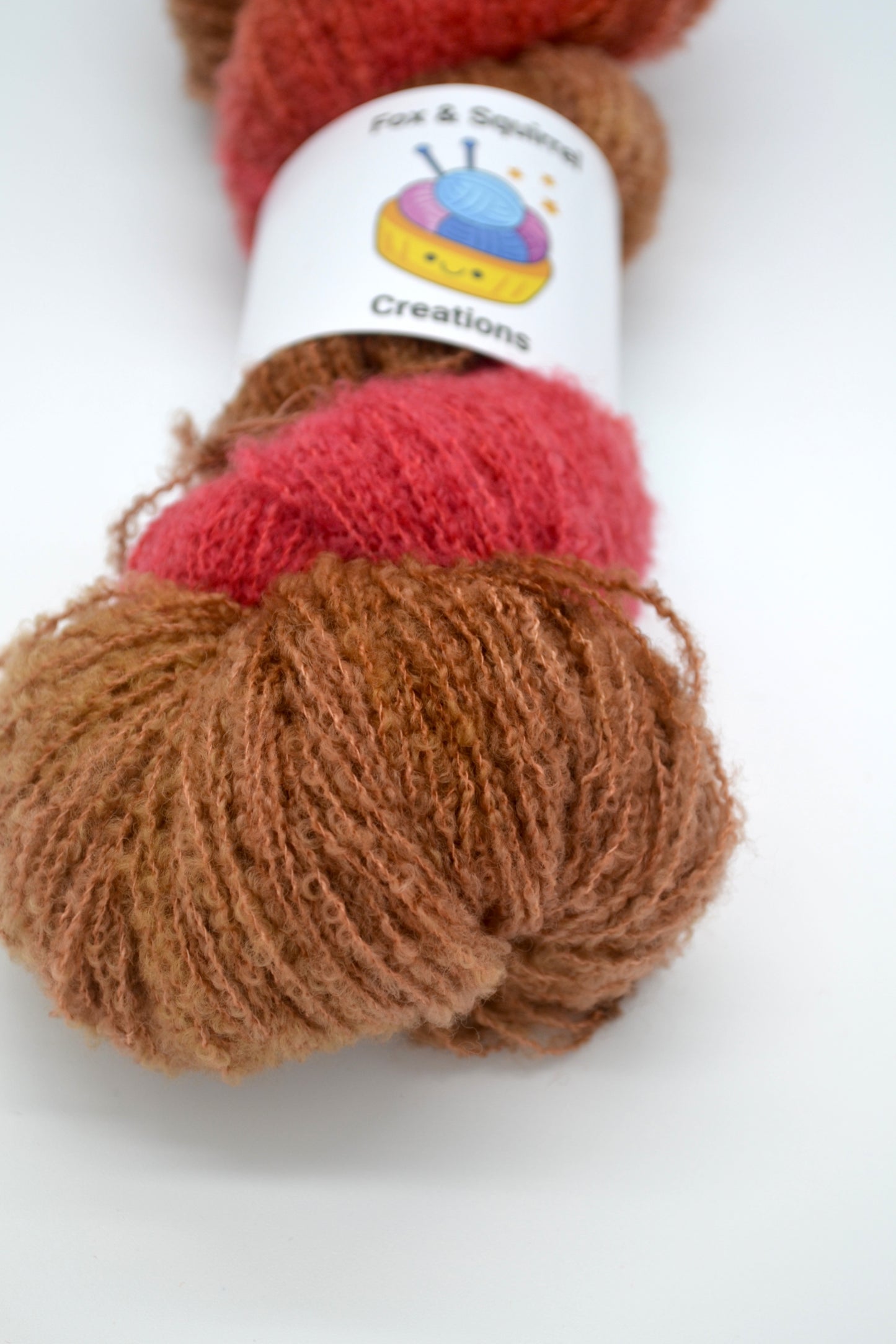 100g 4ply Boucle Maple Leaves Hand-dyed Yarn