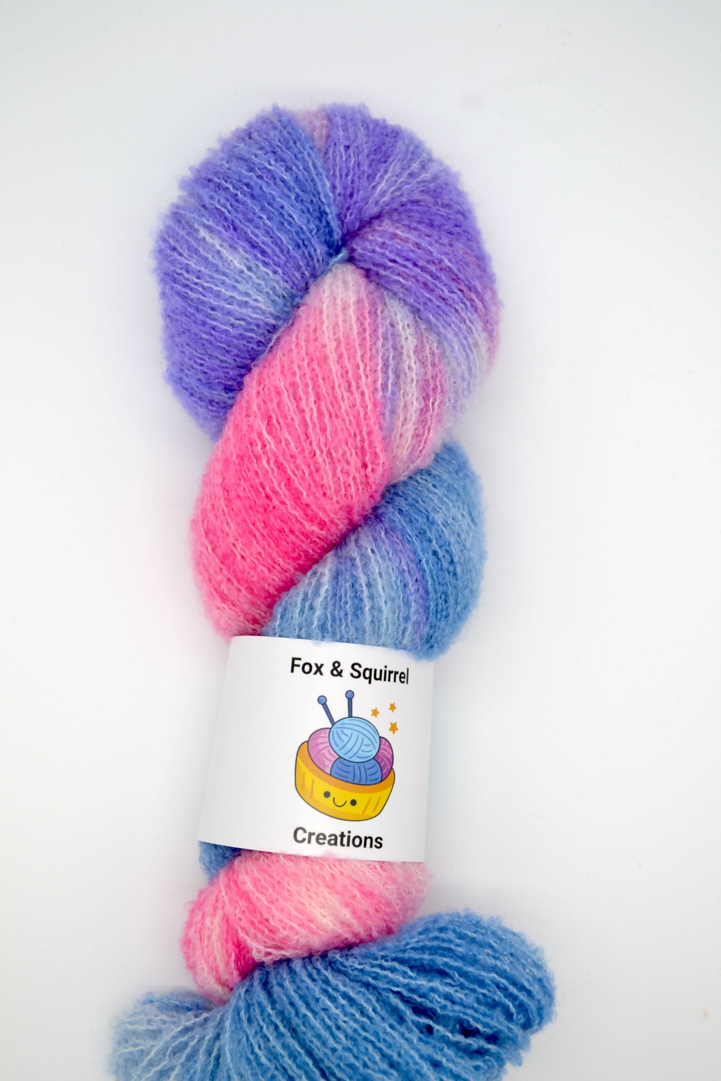 100g 4ply Boucle Sweet Candy Hand-dyed Yarn