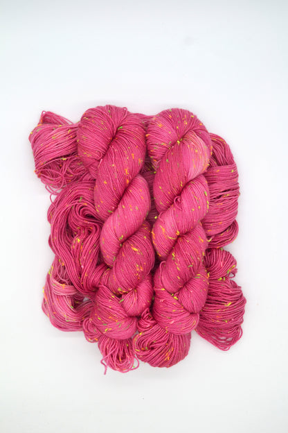 100g 4ply Neon Neps Raspberry Hand-dyed Yarn