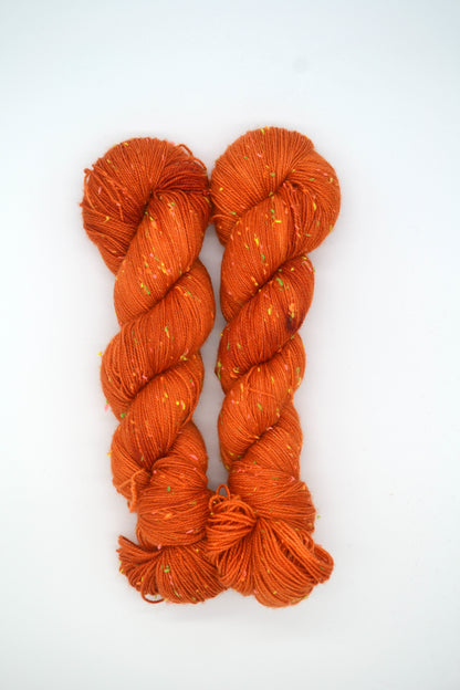 100g 4ply Neon Neps Saffron Hand-dyed Yarn