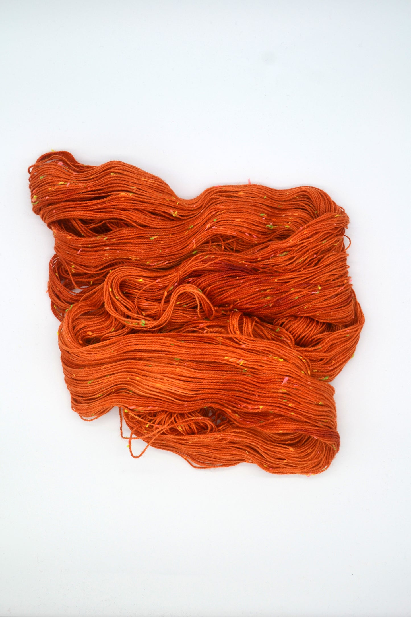 100g 4ply Neon Neps Saffron Hand-dyed Yarn