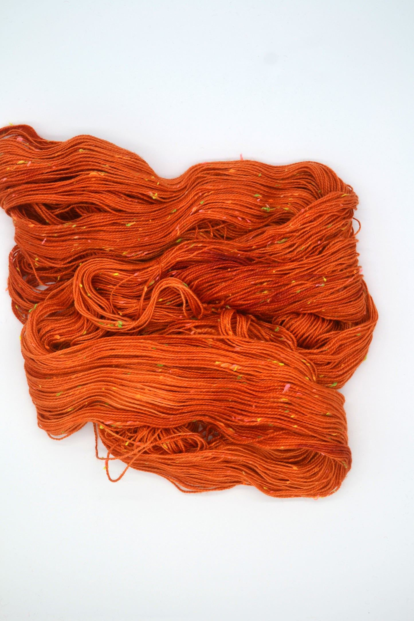 100g 4ply Neon Neps Saffron Hand-dyed Yarn