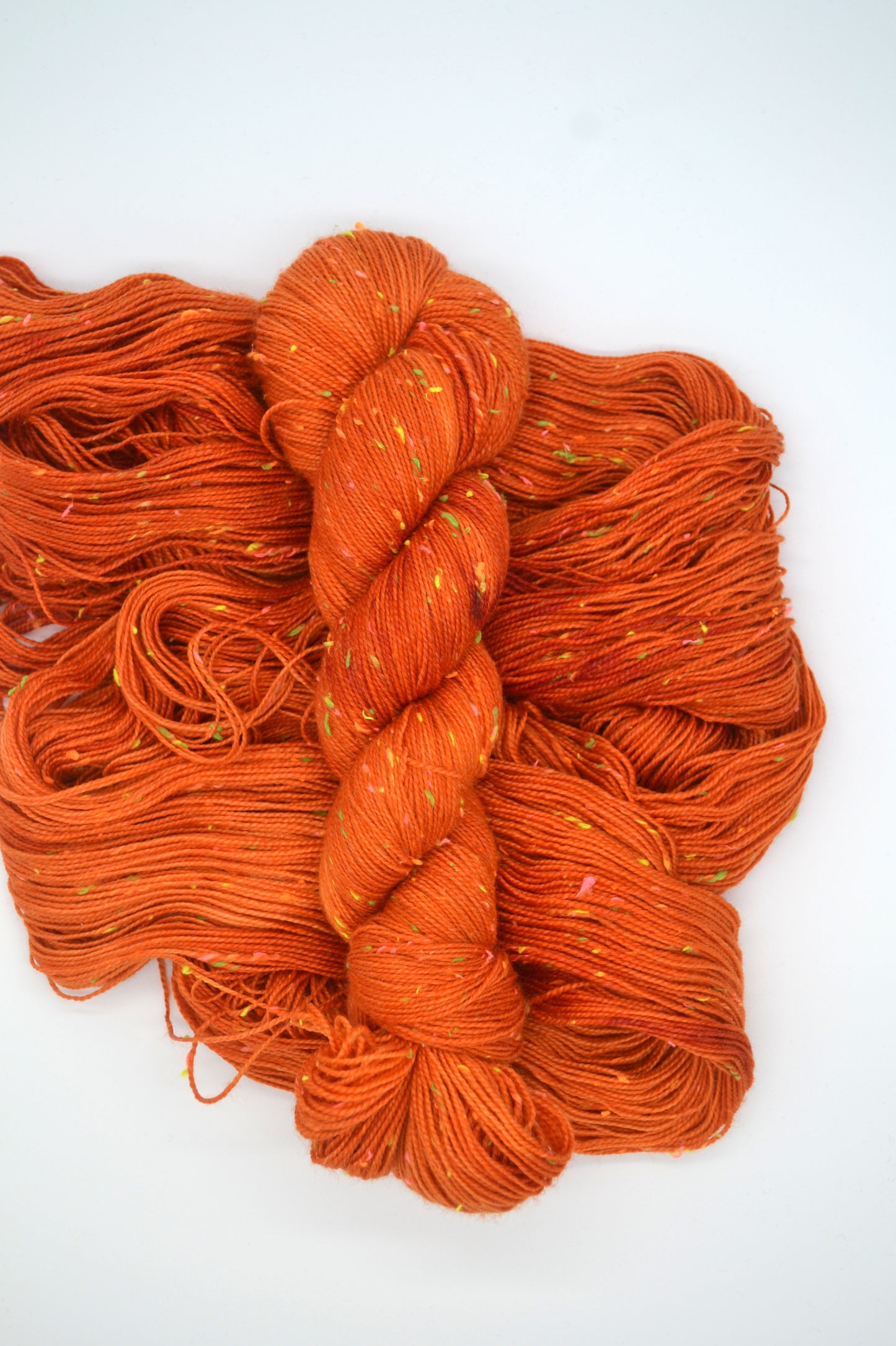 100g 4ply Neon Neps Saffron Hand-dyed Yarn