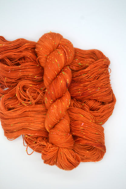 100g 4ply Neon Neps Saffron Hand-dyed Yarn