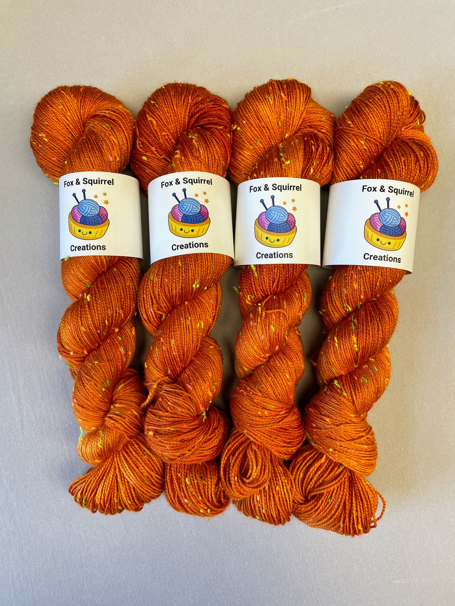 100g Saffron (semi-solid) - Hand-dyed Yarn
