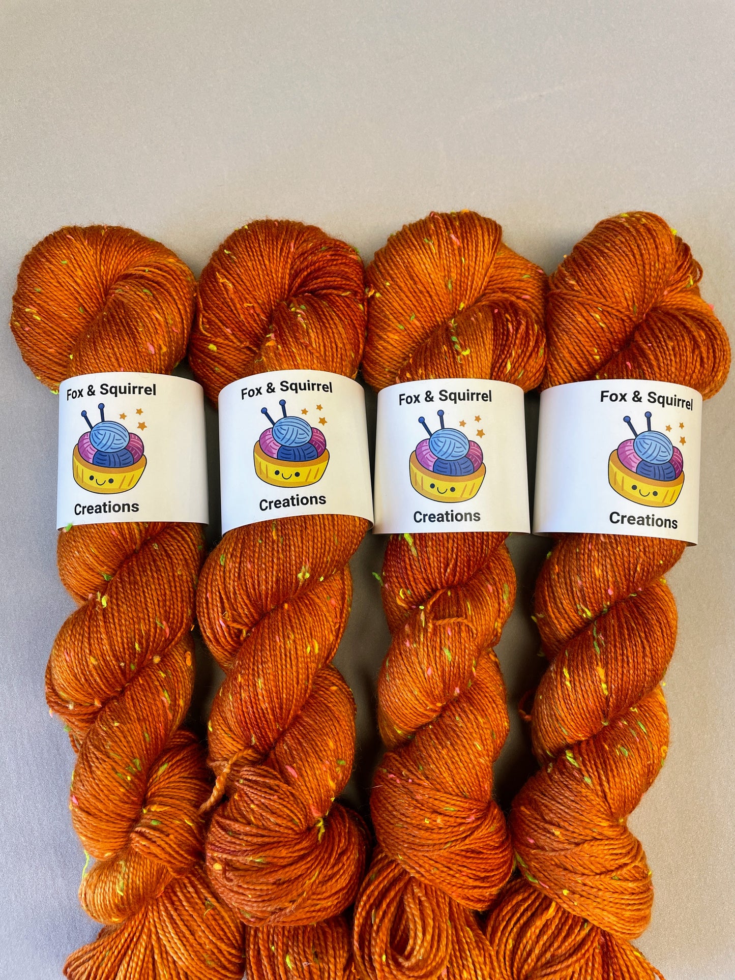 100g Saffron (semi-solid) - Hand-dyed Yarn