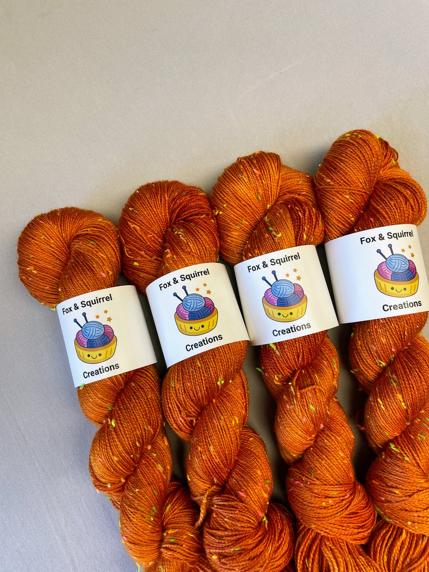 100g Saffron (semi-solid) - Hand-dyed Yarn