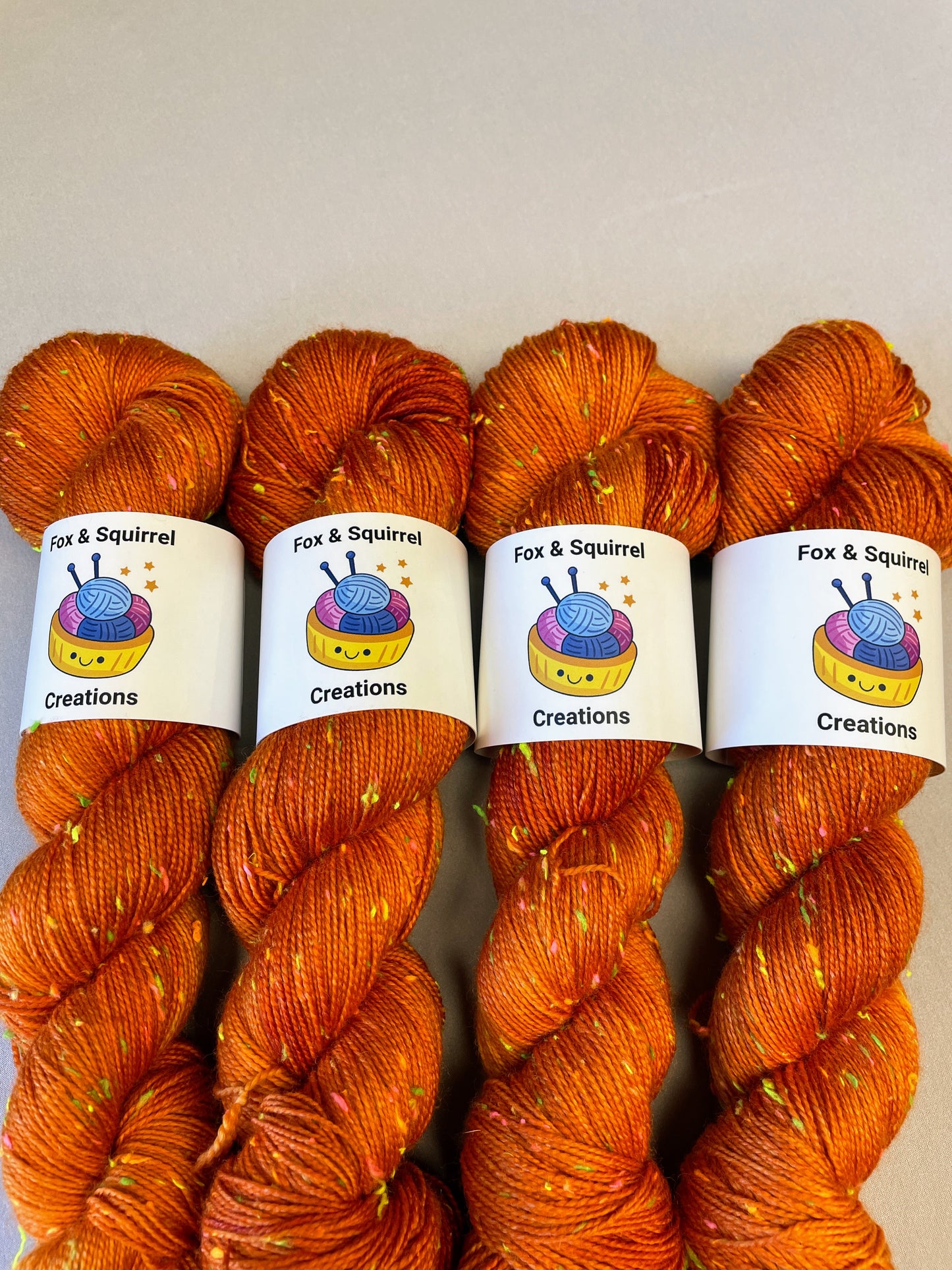 100g Saffron (semi-solid) - Hand-dyed Yarn