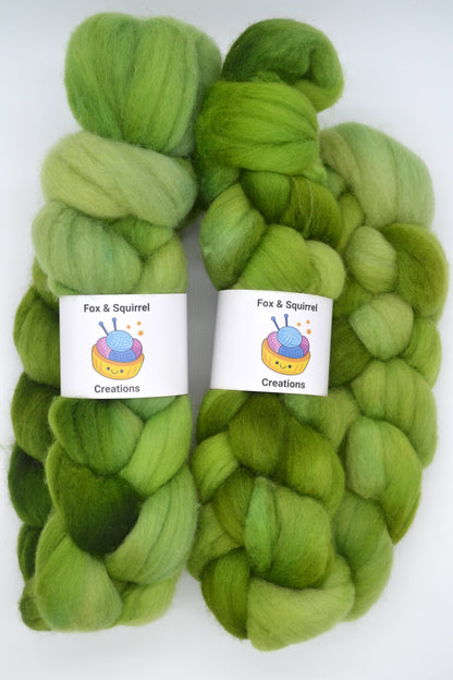 Cormo - Green Twist 100g Hand-dyed Fibre