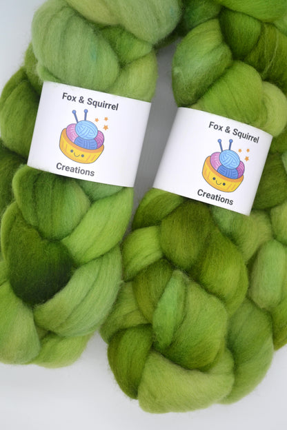 Cormo - Green Twist 100g Hand-dyed Fibre