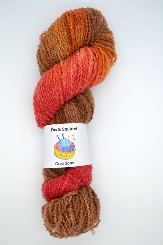 100g DK Boucle Maple Leaves Hand-dyed Yarn