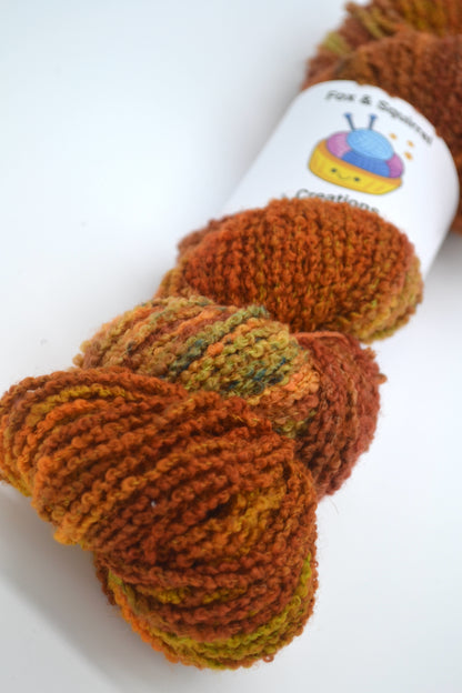100g DK Boucle Rusty Hand-dyed Yarn