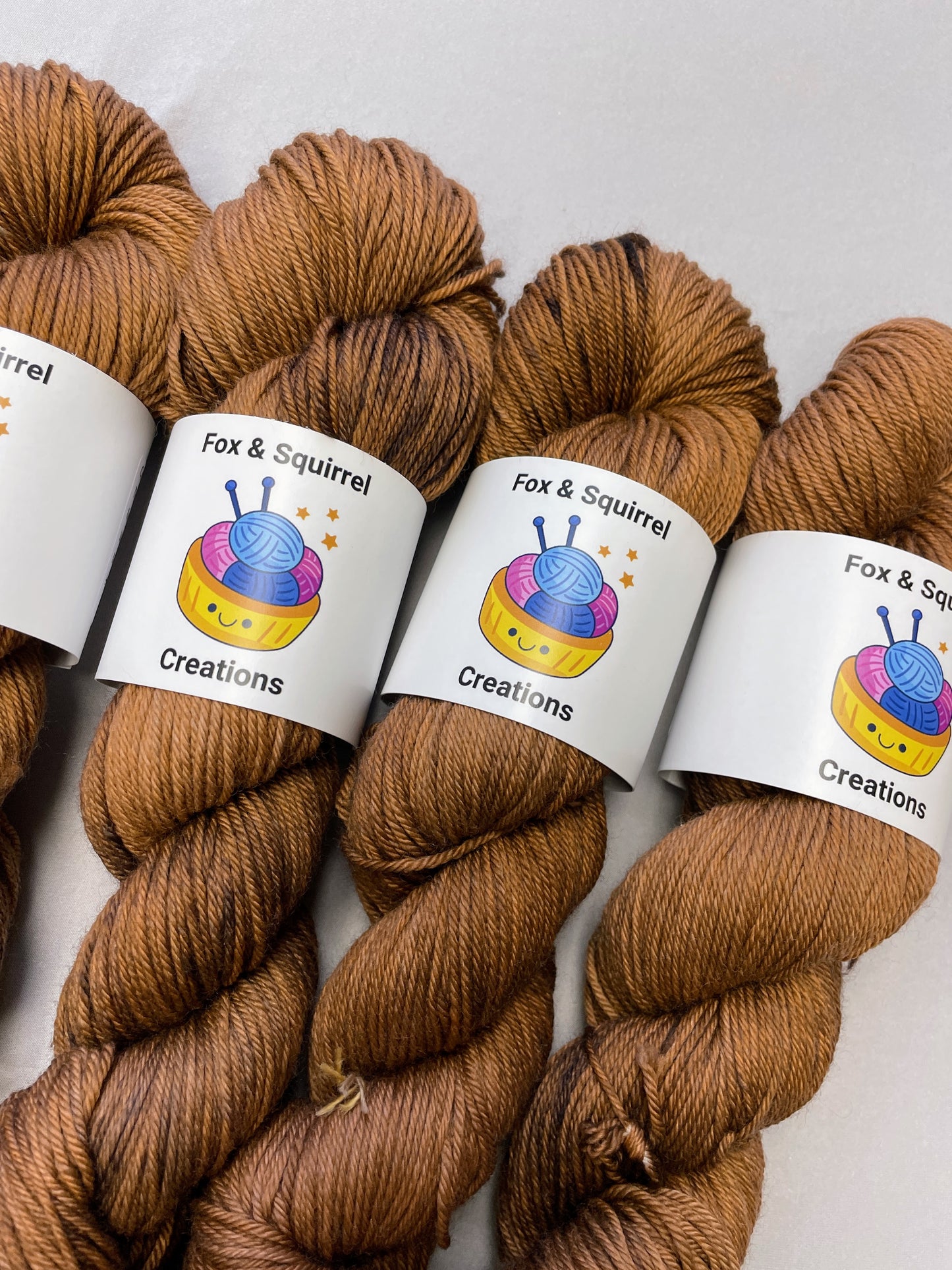 100g Chestnut (semi-solid) - Hand-dyed Yarn