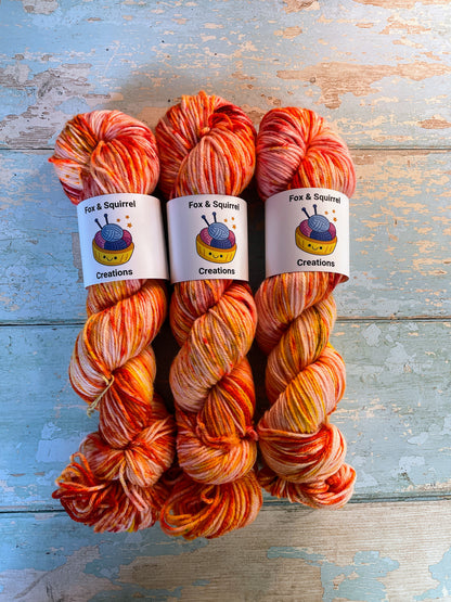 100g Fire Sprinkles - Hand-dyed Yarn