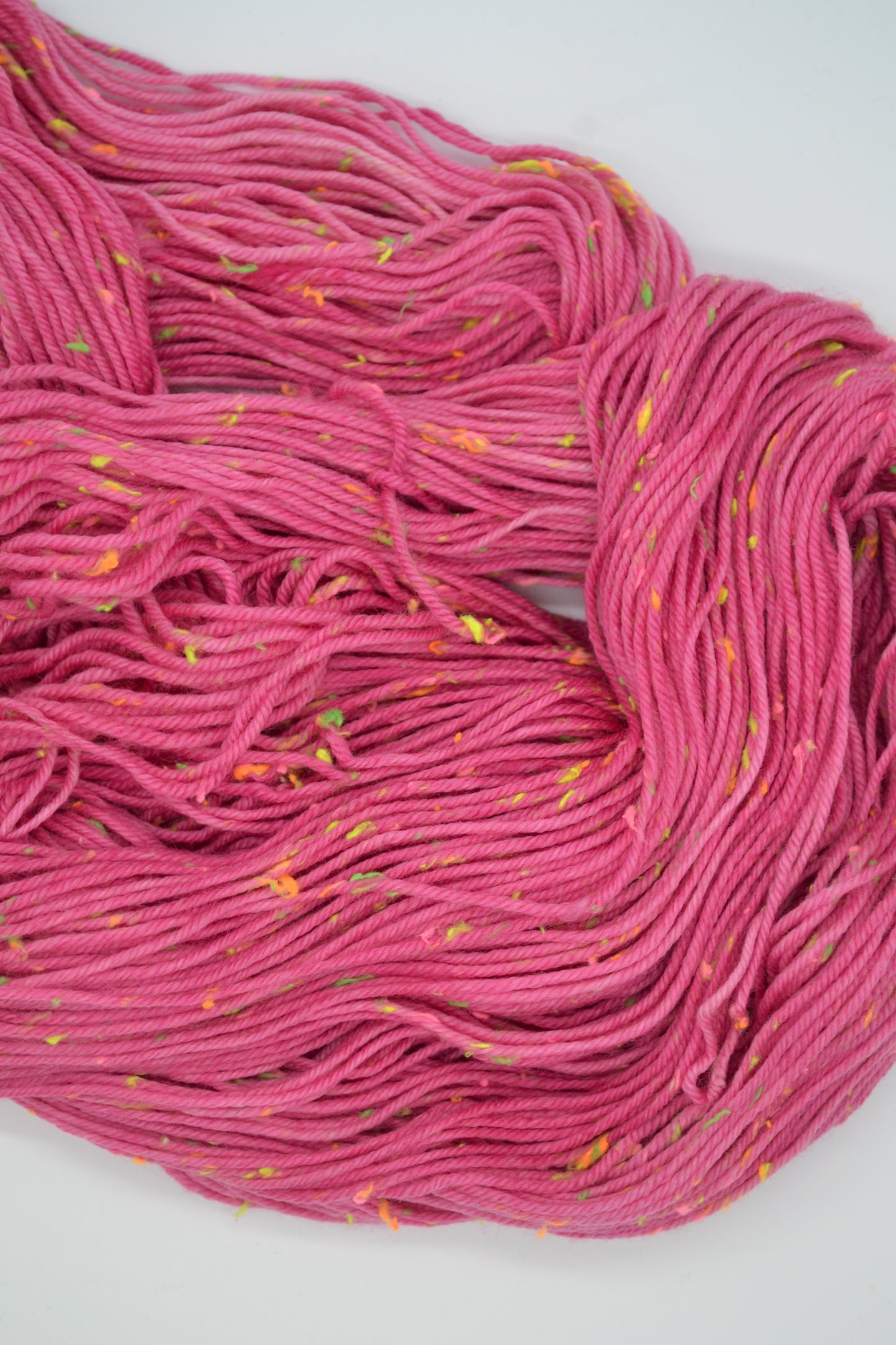 100g DK Neon Neps Raspberry Hand-dyed Yarn