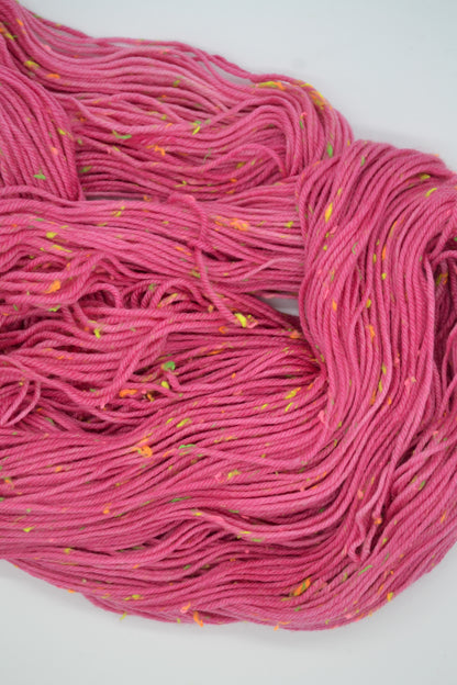 100g DK Neon Neps Raspberry Hand-dyed Yarn