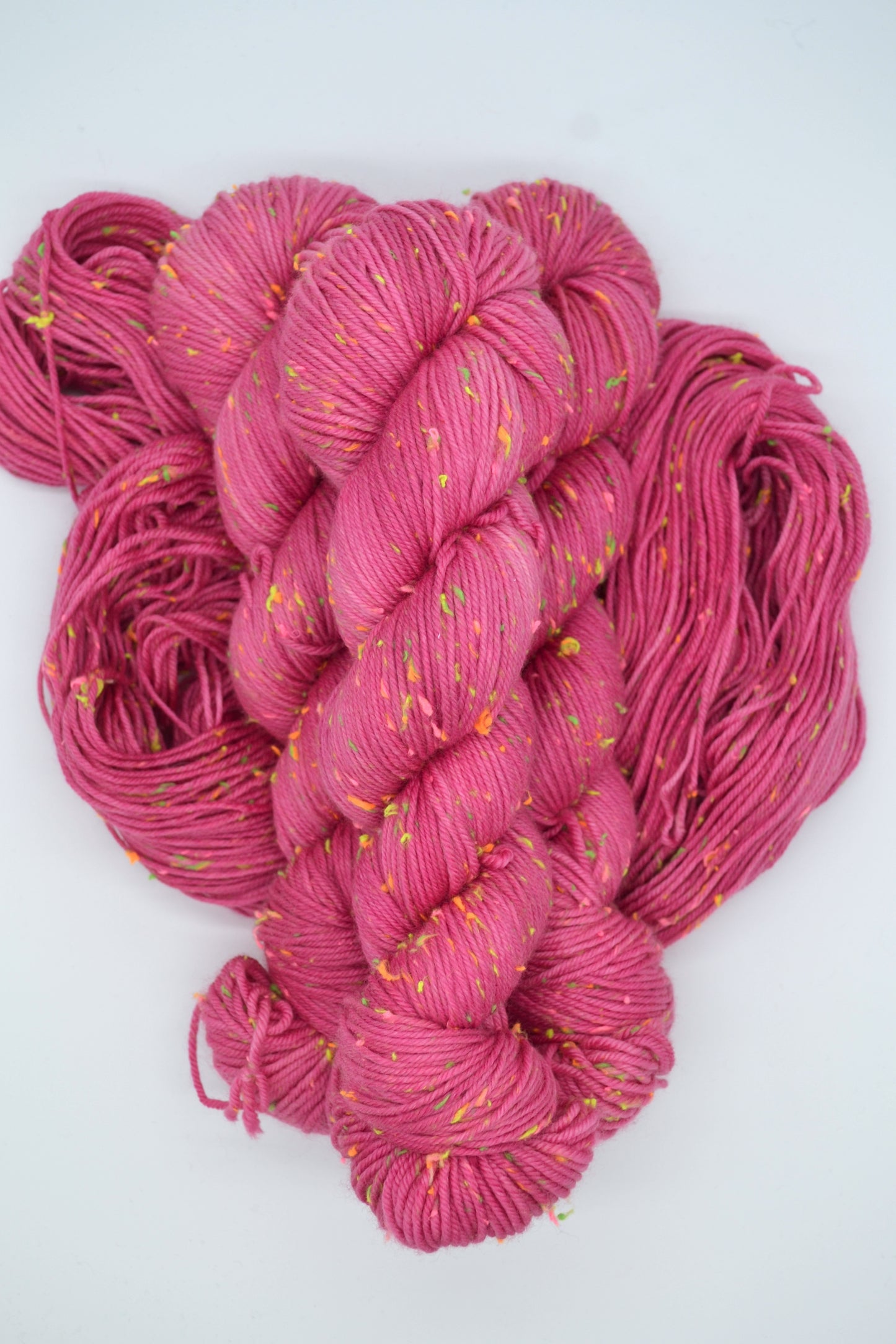 100g DK Neon Neps Raspberry Hand-dyed Yarn