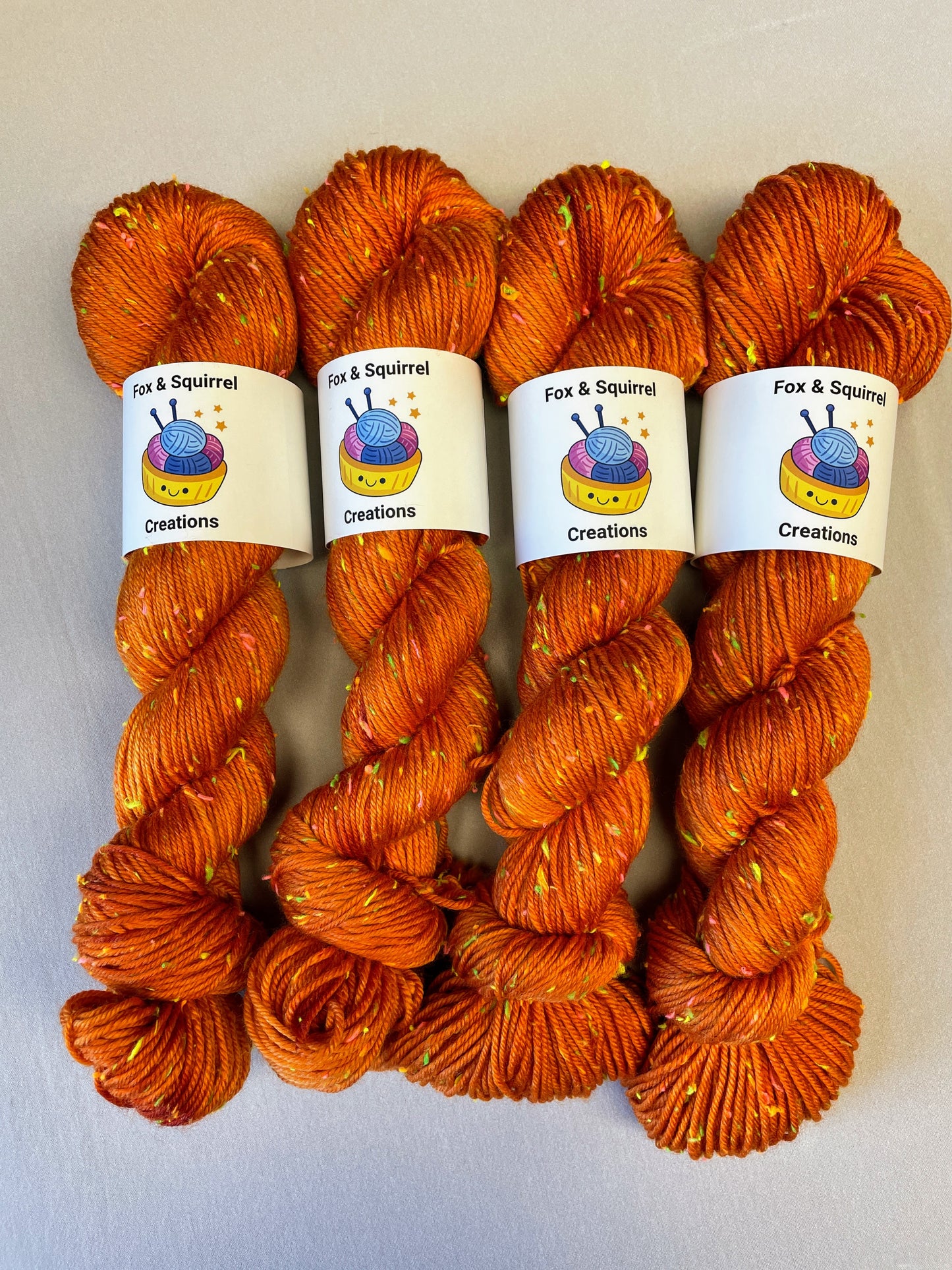 100g Saffron (semi-solid) - Hand-dyed Yarn